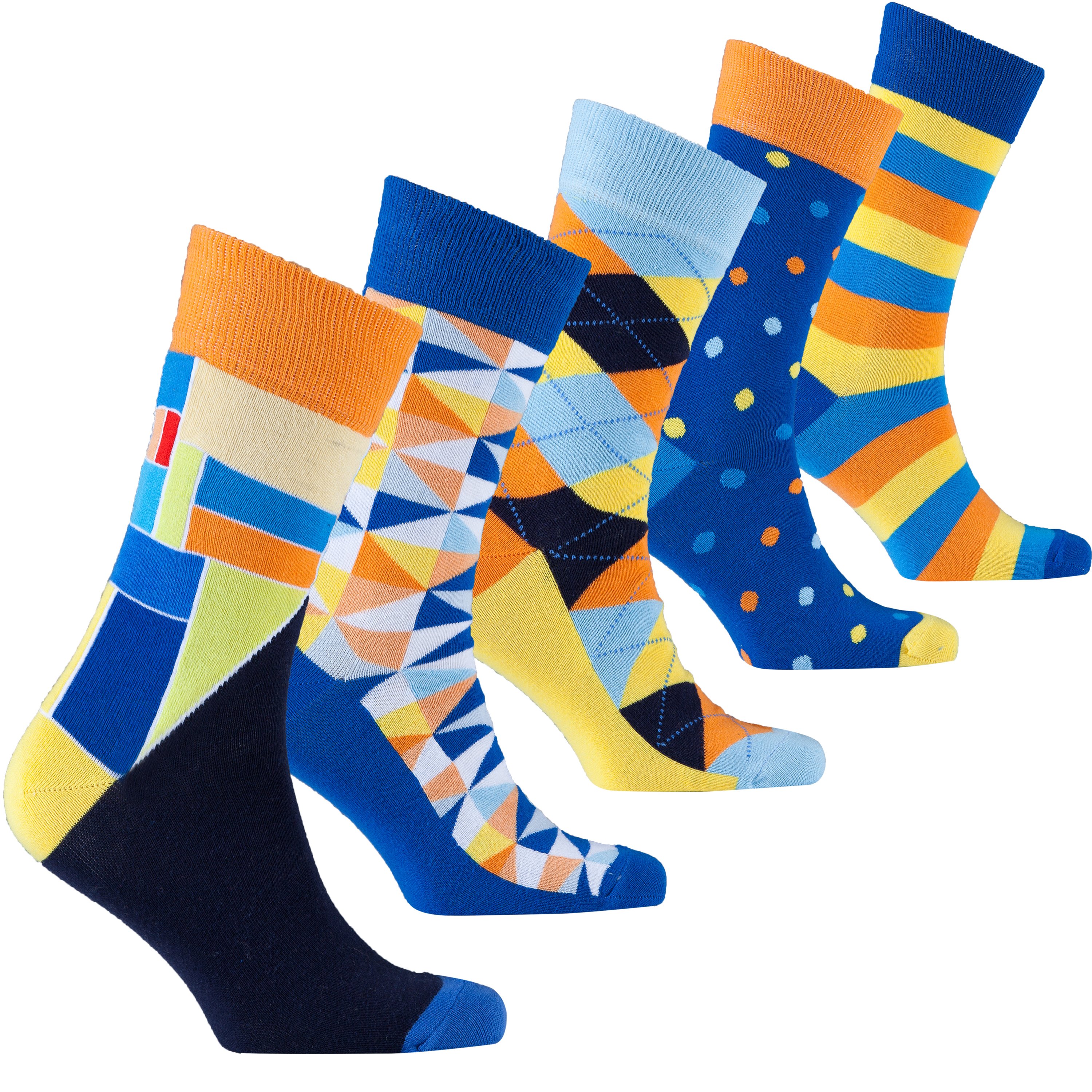 Men's Funky Mix Set Socks featuring colorful designs and premium Turkish cotton for comfort and style.