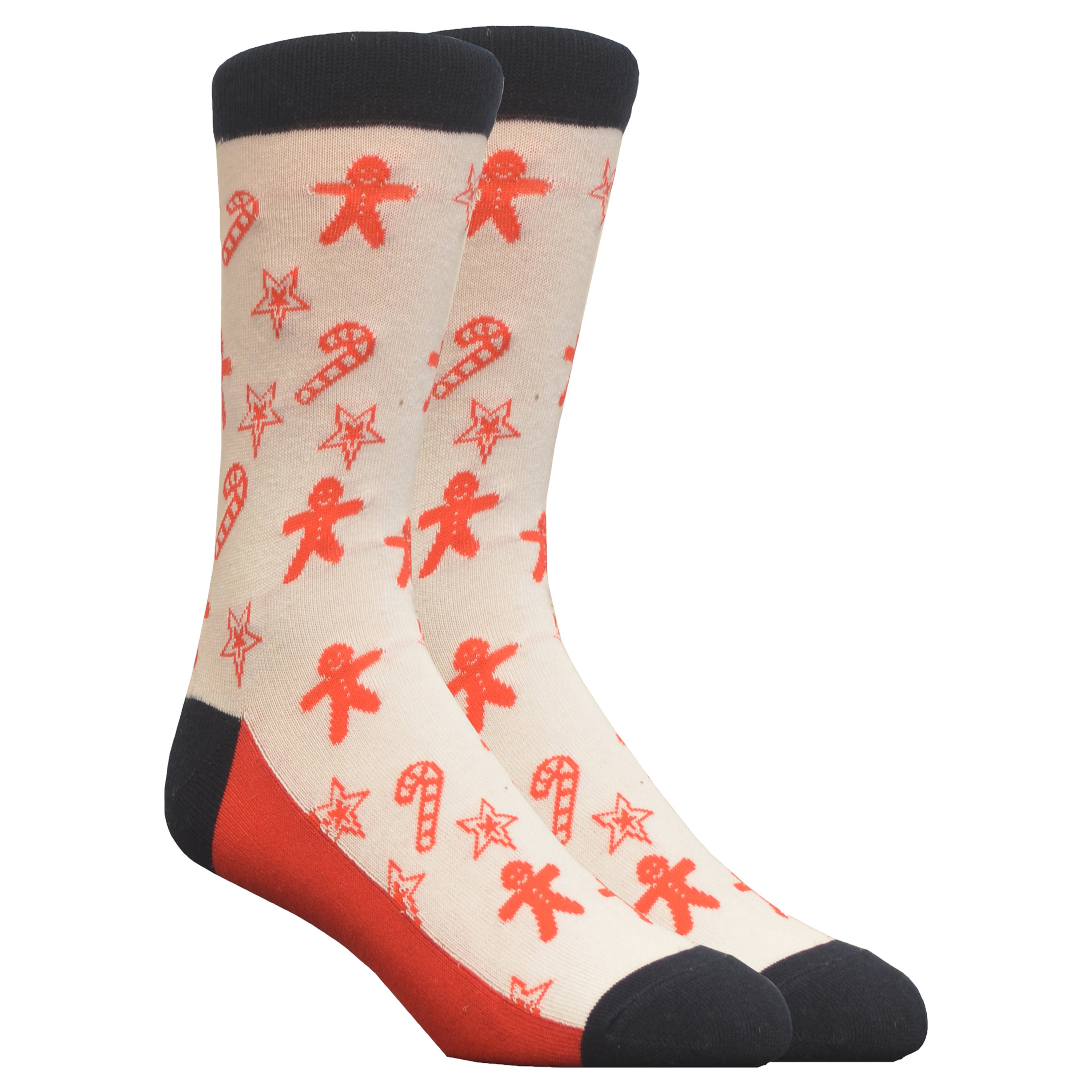 A pair of stylish Men's Ginger Man Socks made from premium combed cotton, showcasing their soft texture and comfortable fit.