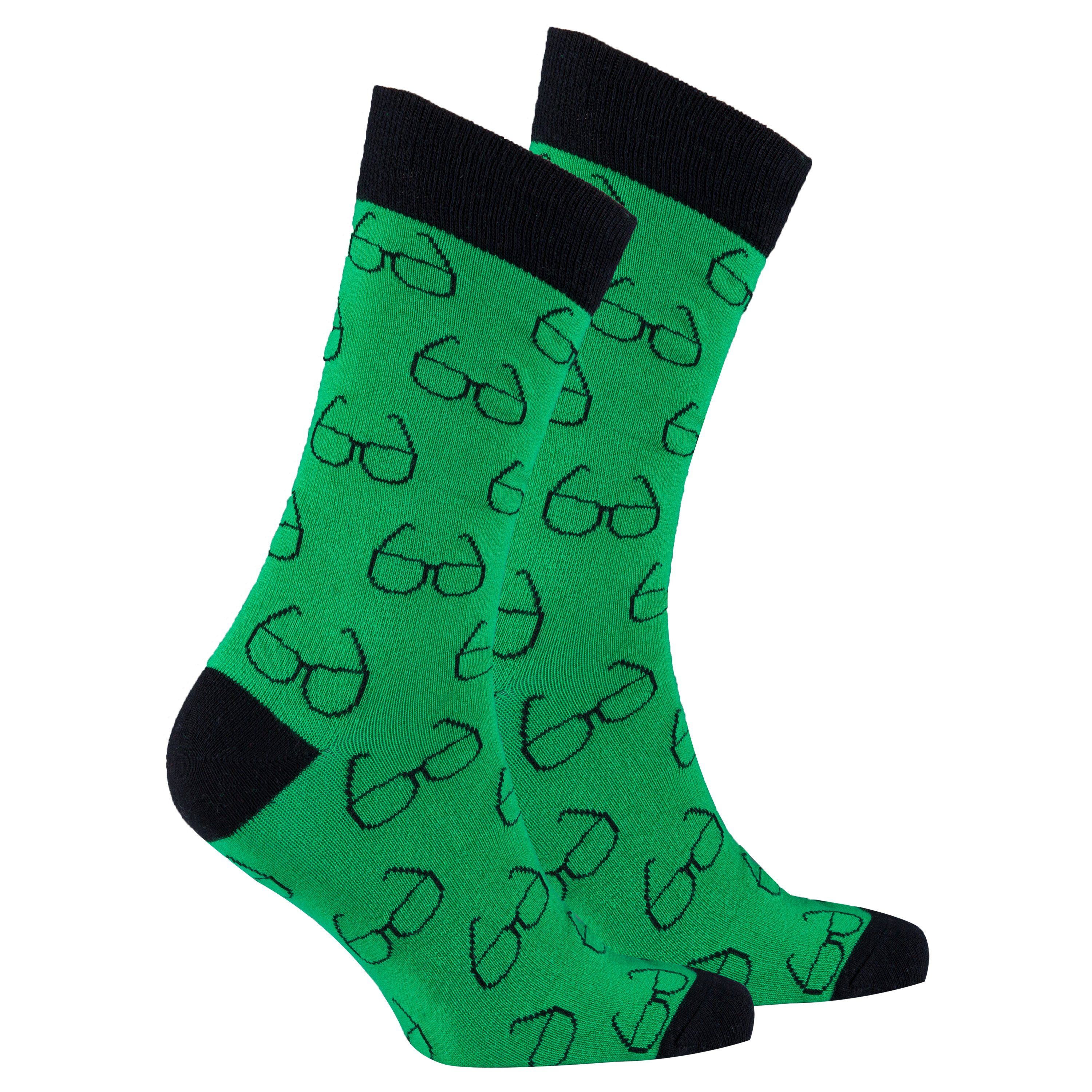 Men's Glasses Socks featuring colorful designs and soft cotton material, perfect for stylish comfort.