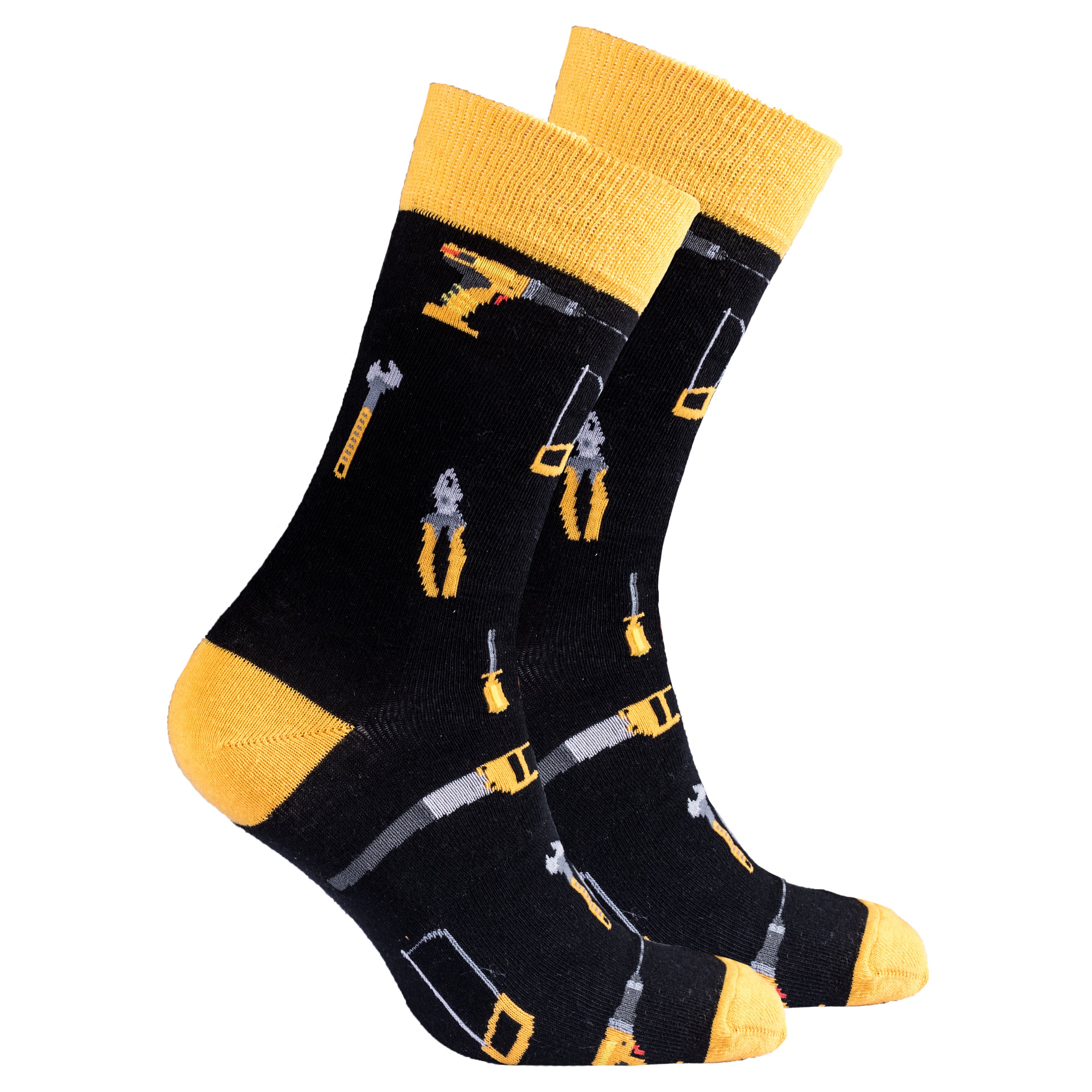 Men's Handyman Socks featuring colorful designs and premium cotton material for comfort and style.