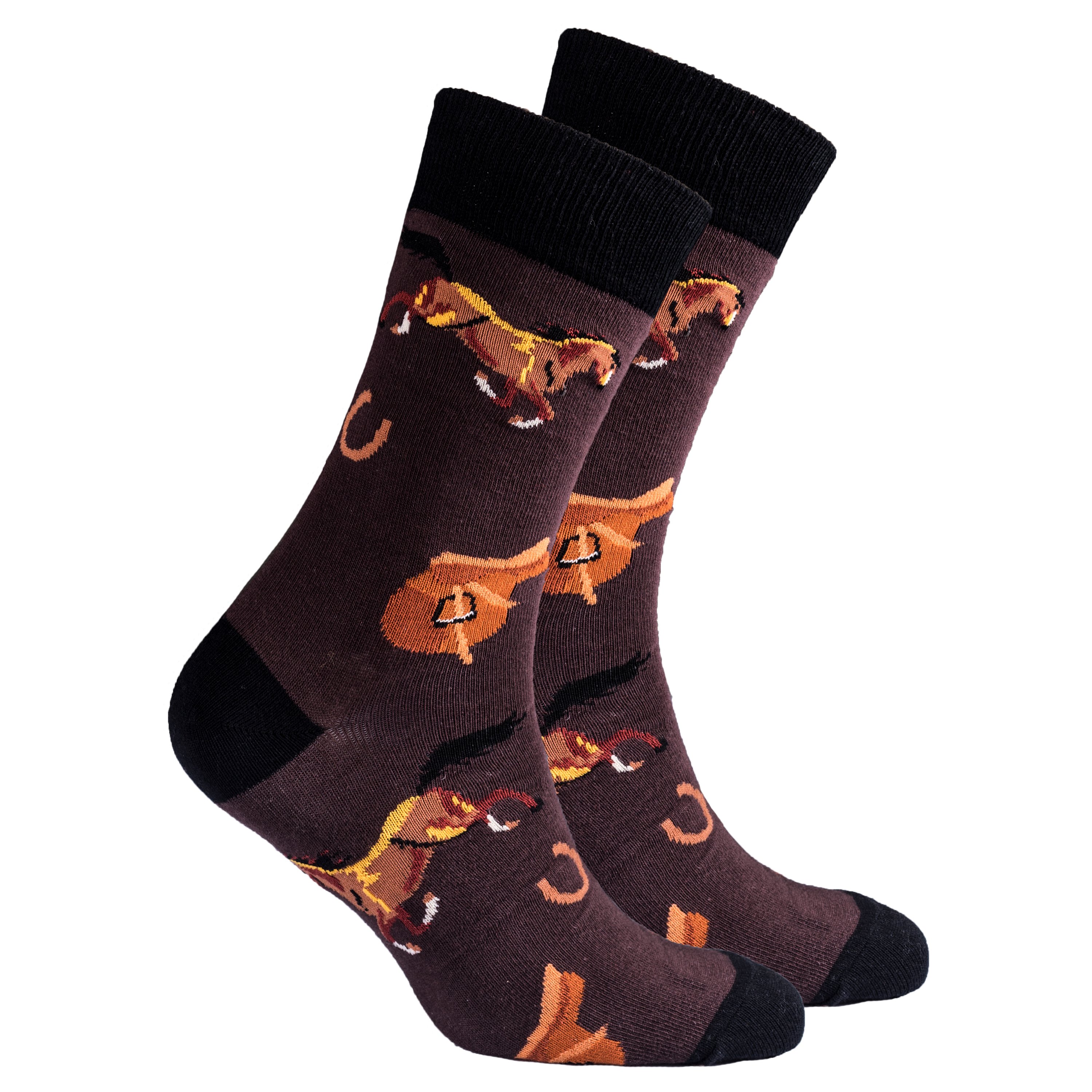 Colorful and trendy Men's Horse Socks made from soft Turkish cotton, designed for comfort and style.