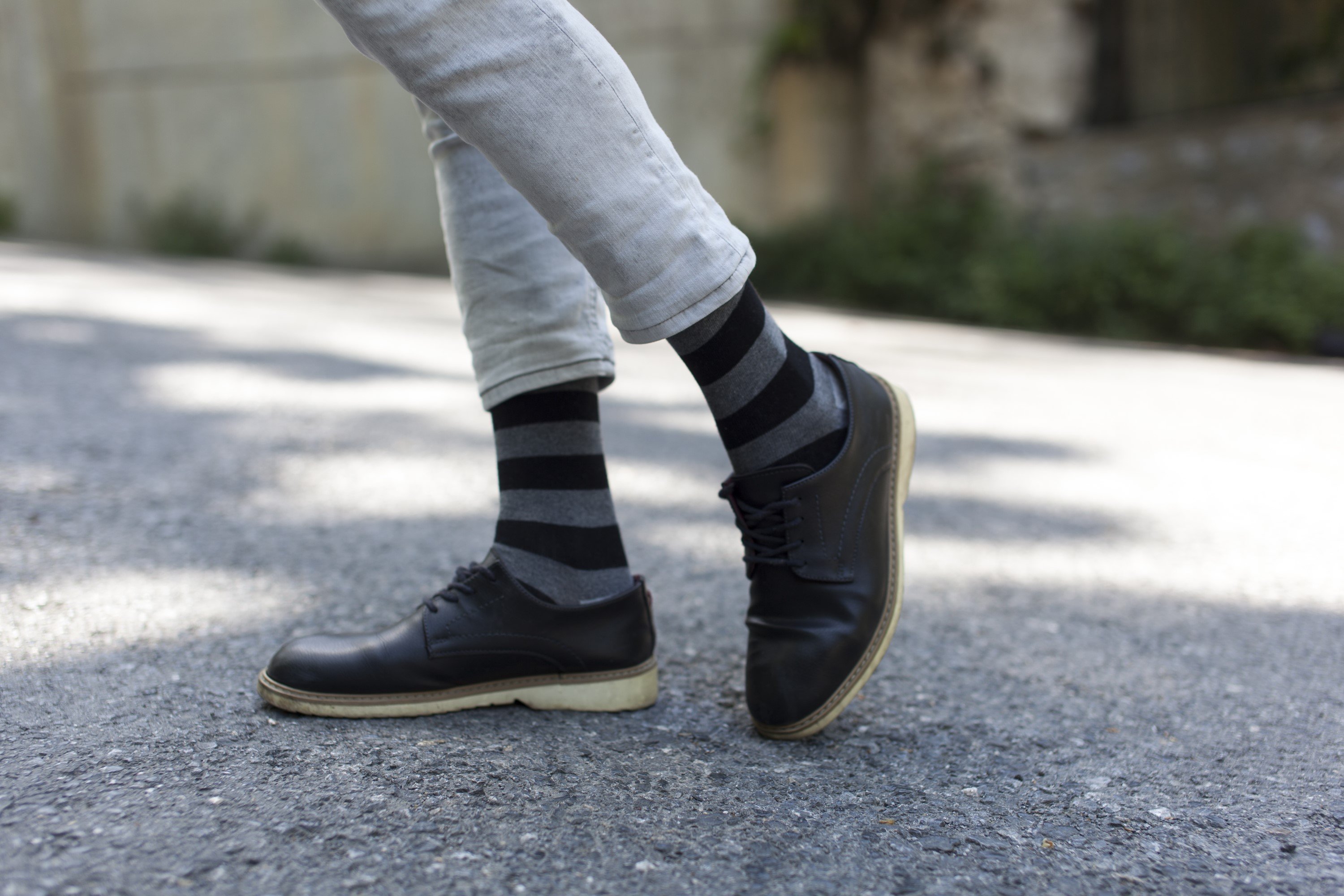 Men's Iron Gate Stripe Socks featuring colorful designs and premium cotton material for comfort and style.