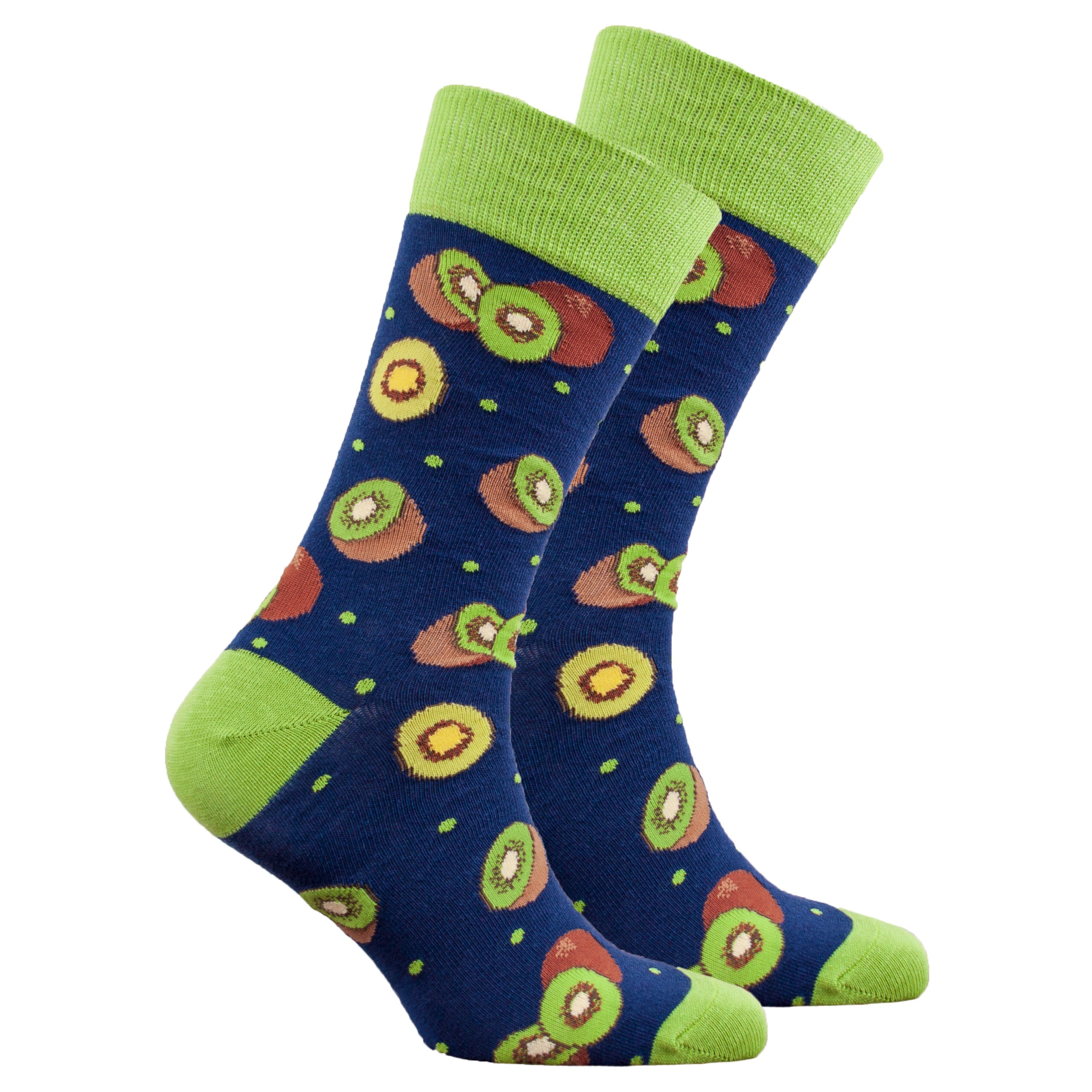 Men's Kiwi Socks featuring colorful designs and premium cotton material, perfect for adding style to any outfit.