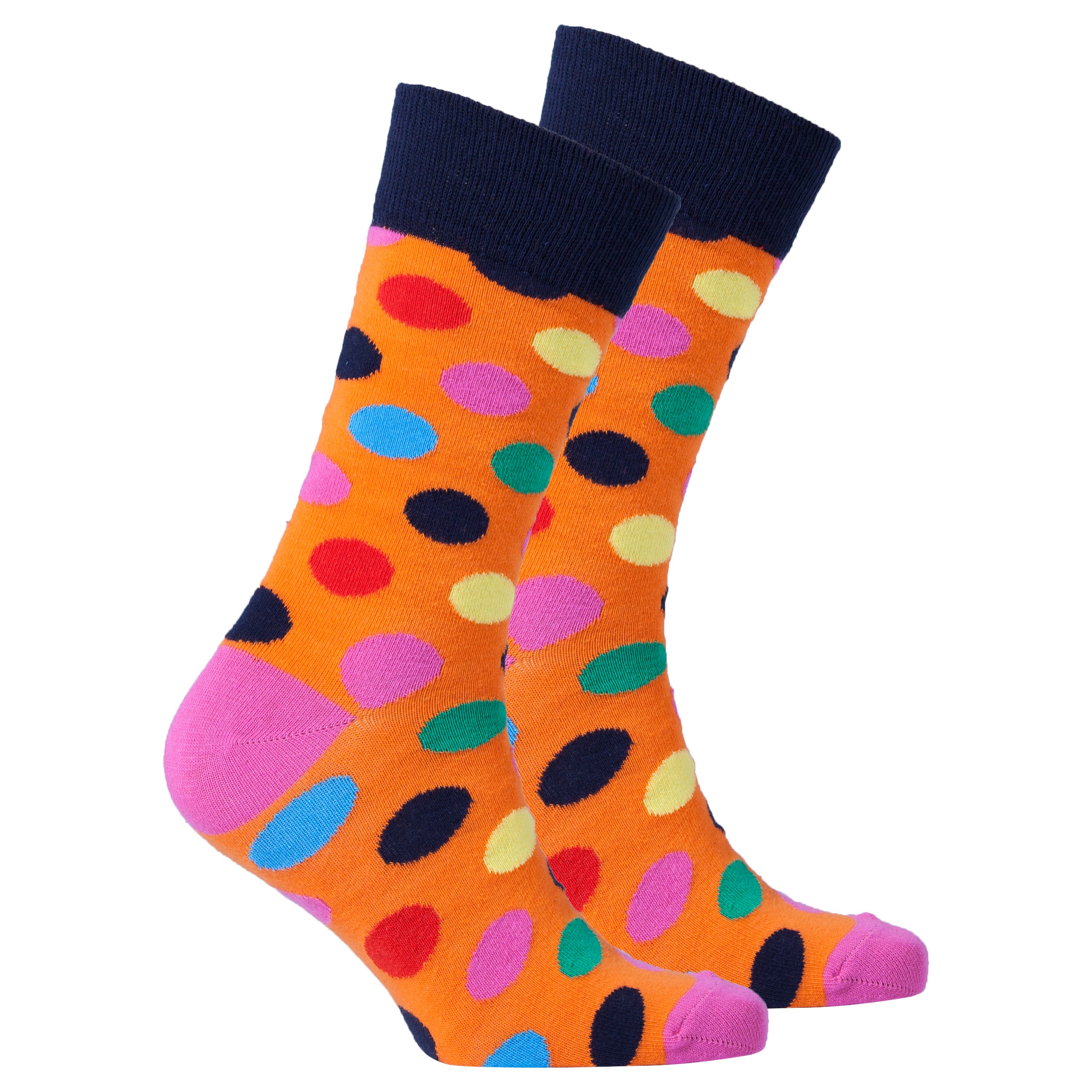 Men's Mandarin Dot Socks featuring colorful patterns and soft cotton fabric, ideal for stylish comfort.