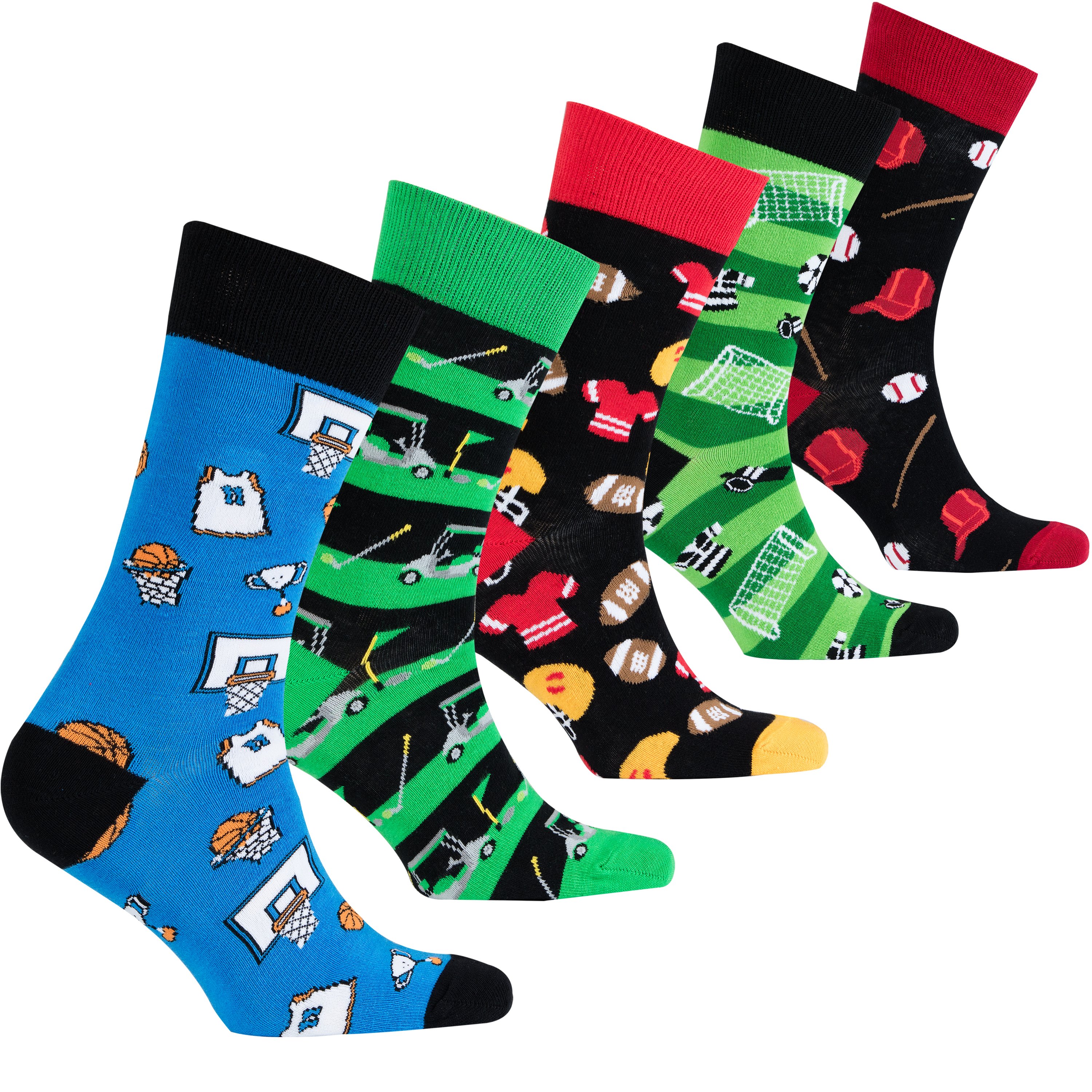 Men's Manly Sports Socks featuring colorful designs and premium cotton material for comfort and style.