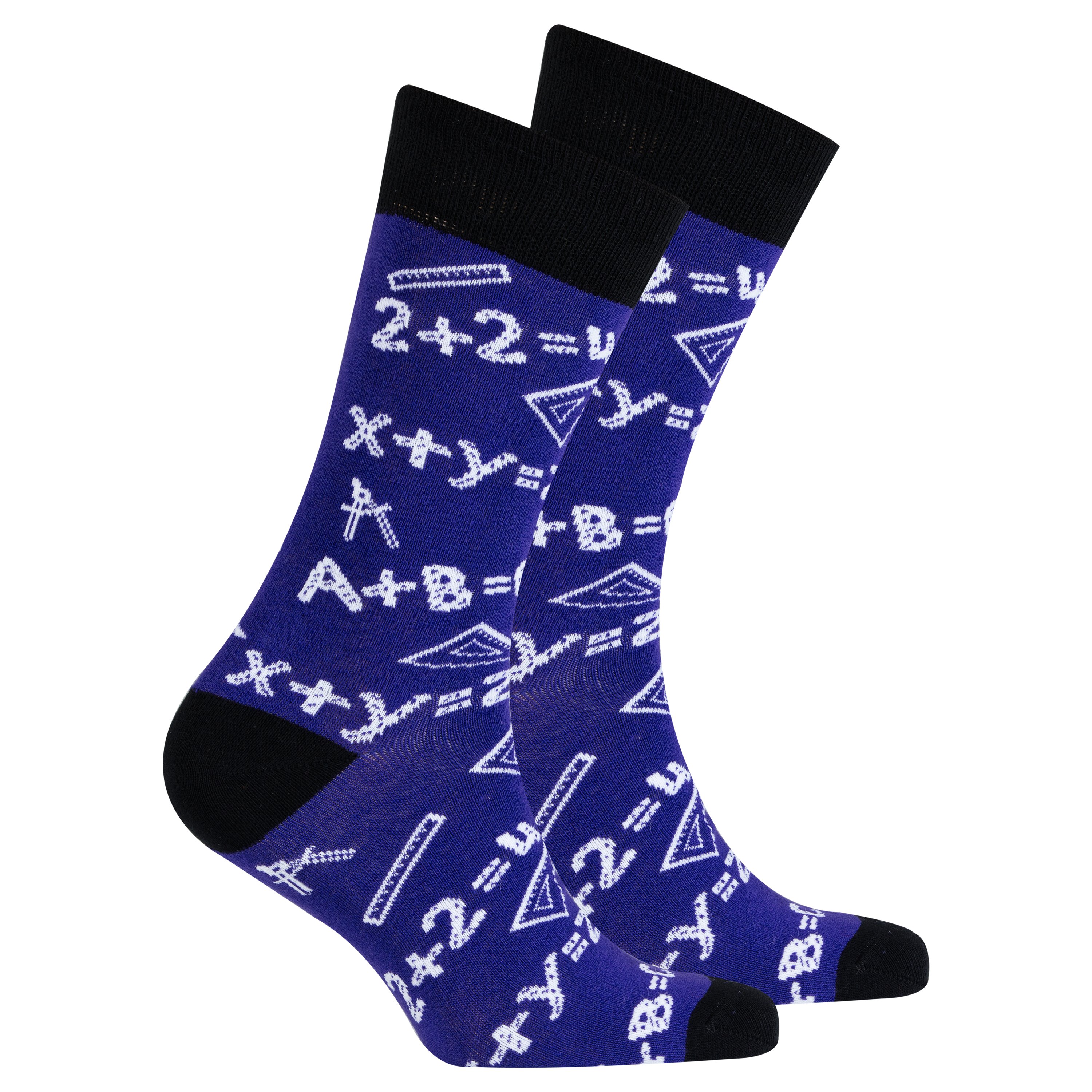 Men's Mathematics Socks featuring colorful designs and patterns, made from soft Turkish cotton for comfort.