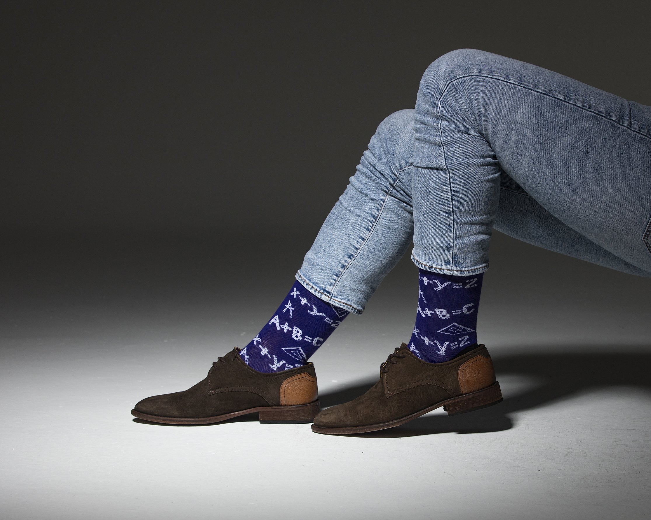 Men's Mathematics Socks featuring colorful designs and patterns, made from soft Turkish cotton for comfort.