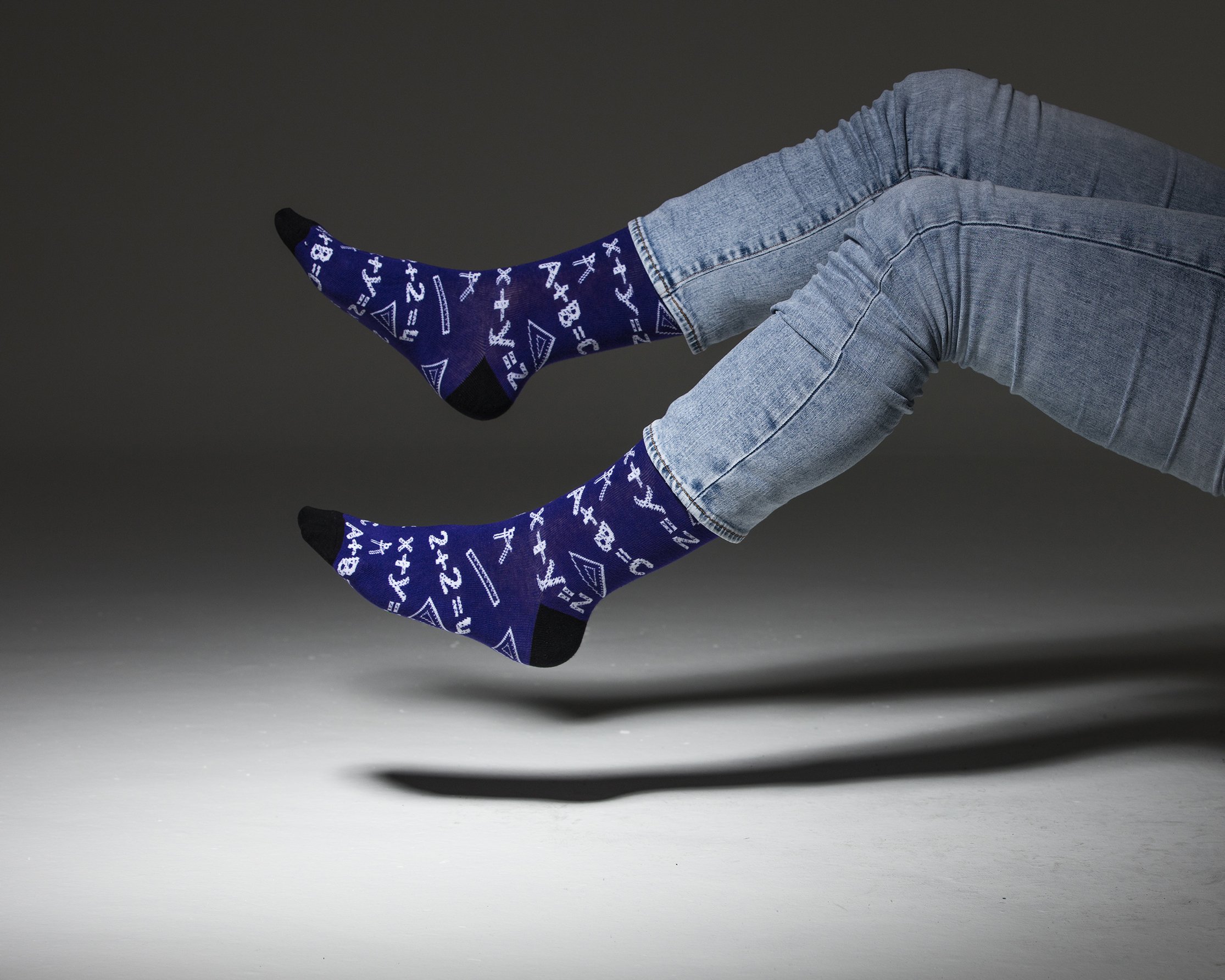 Men's Mathematics Socks featuring colorful designs and patterns, made from soft Turkish cotton for comfort.