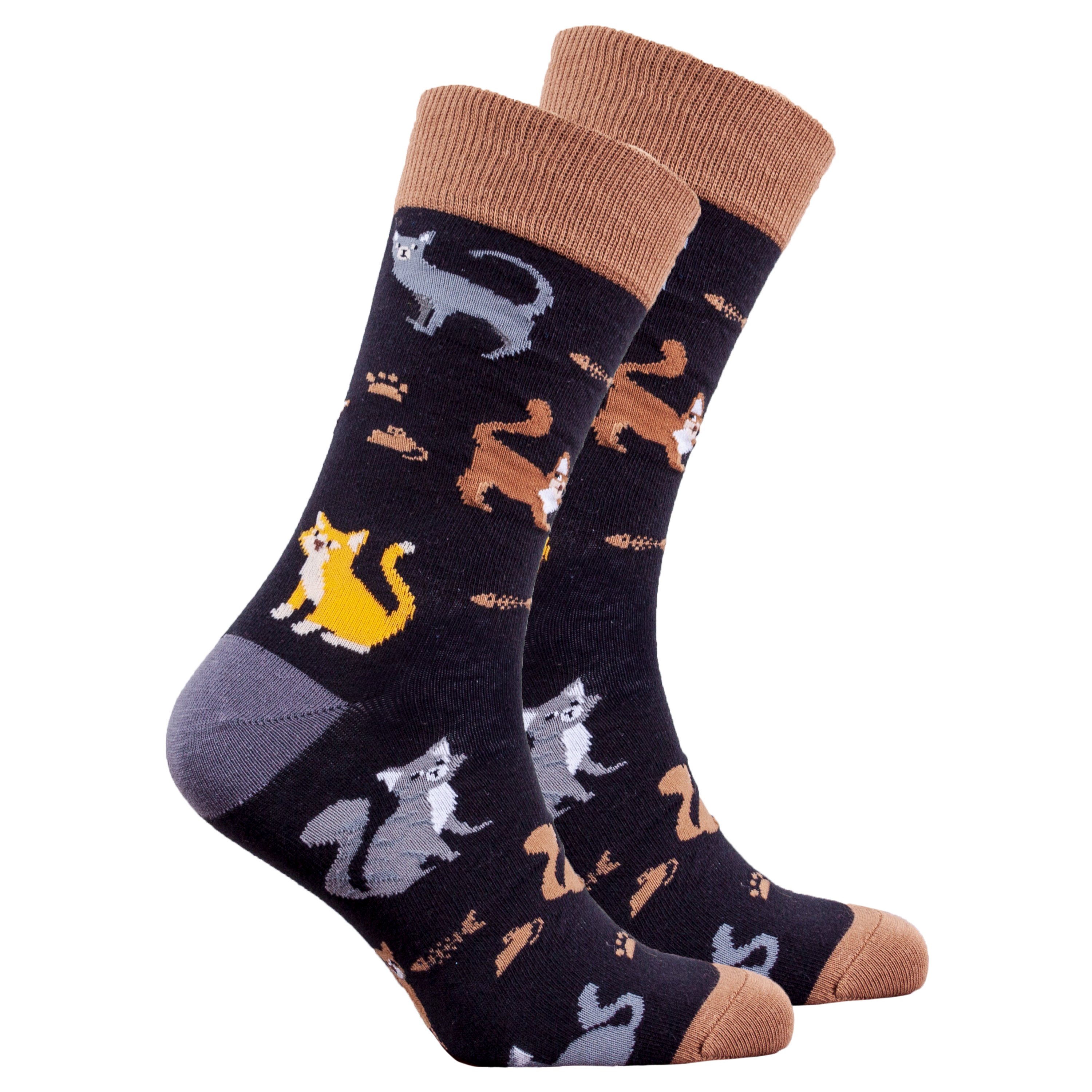 Men's Mrs.Kitty Socks featuring colorful designs and made from soft Turkish cotton for comfort and style.