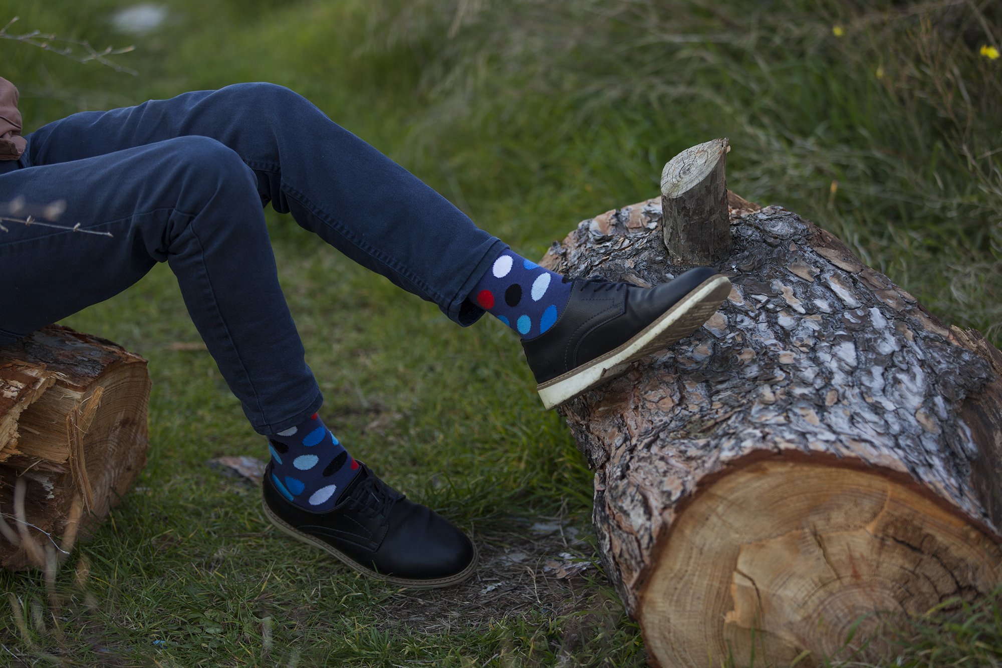 Men's Natural Mix Set Socks featuring colorful designs and premium Turkish cotton for comfort.