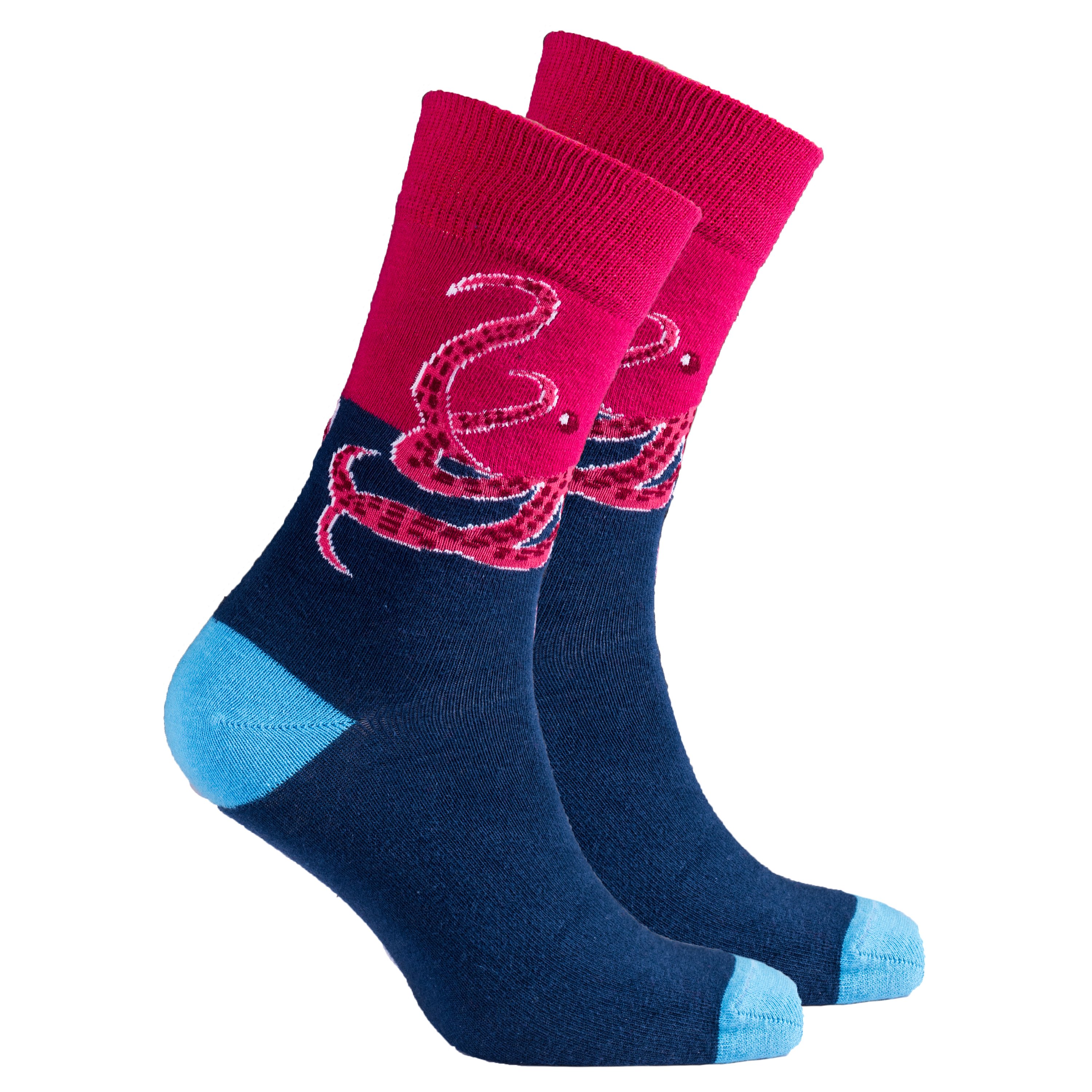 Men's Octopus Socks featuring colorful octopus patterns, made from soft Turkish cotton for comfort and style.