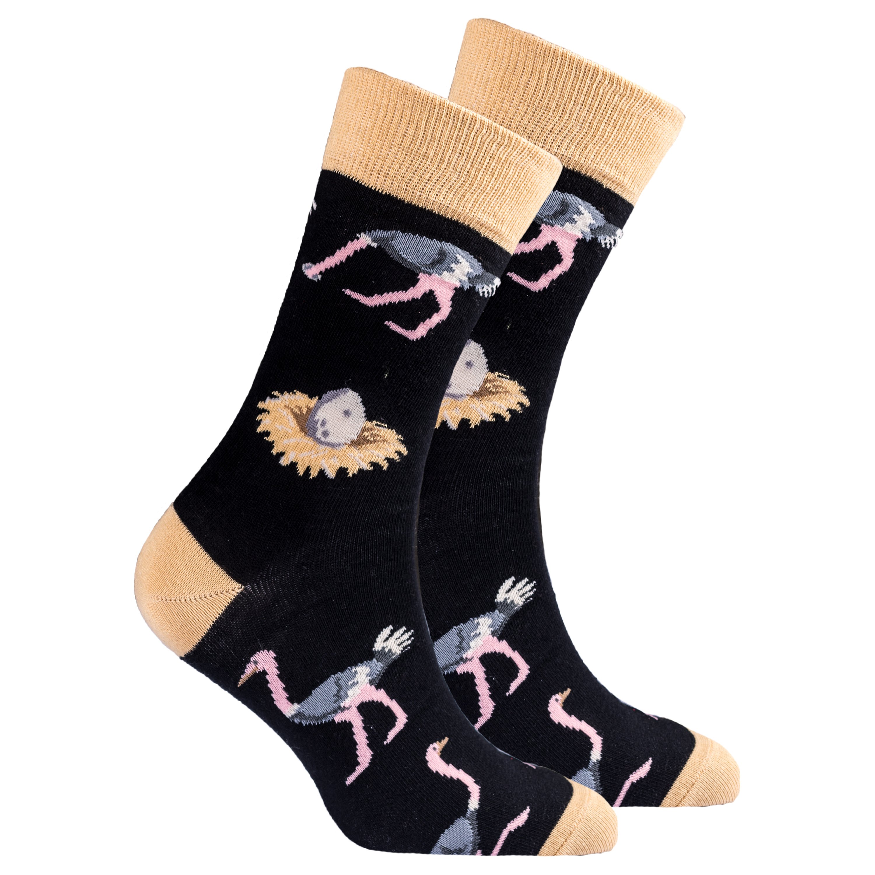 Men's Ostrich Socks featuring colorful designs and premium Turkish cotton for comfort and style.