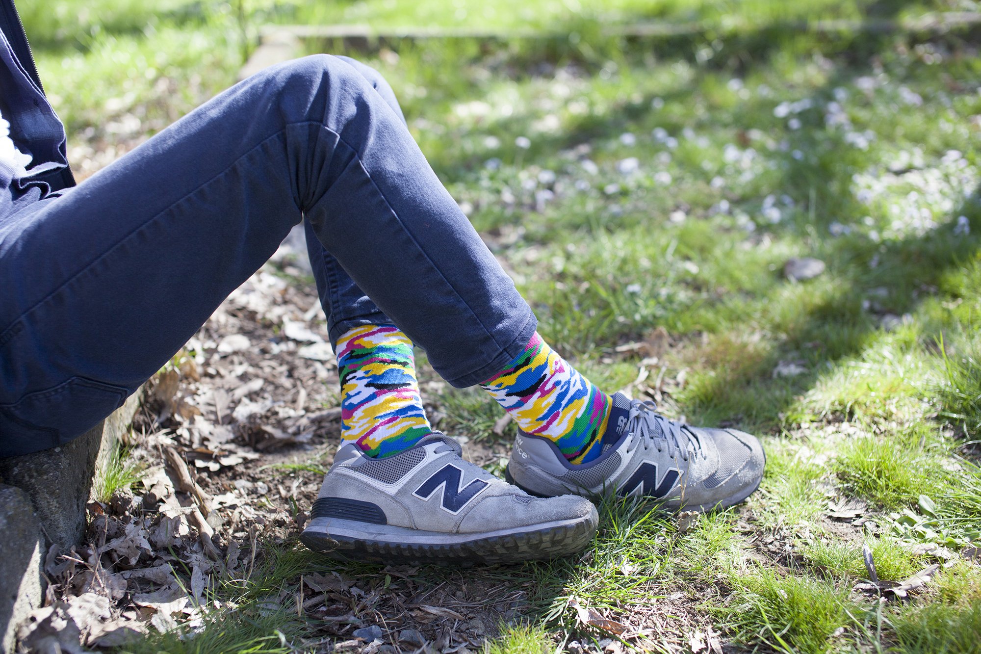 Men's Pearl Camo Socks featuring a unique camo design in soft cotton blend, perfect for stylish comfort.