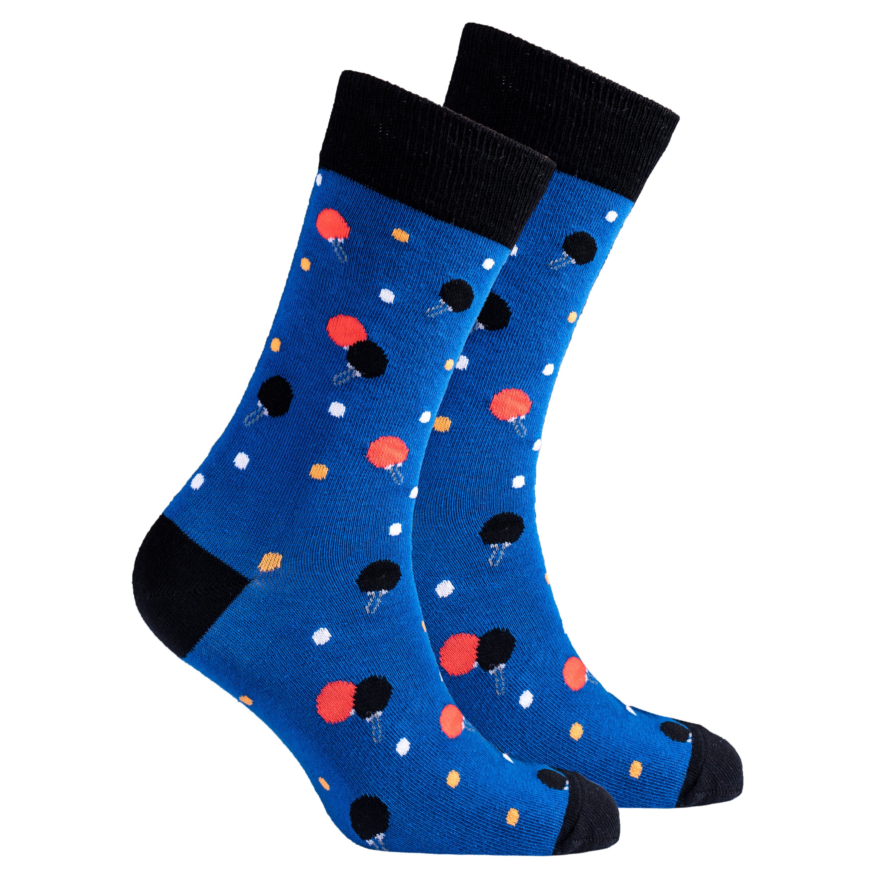 Men's Ping Pong Socks featuring colorful designs and a soft cotton blend for comfort.