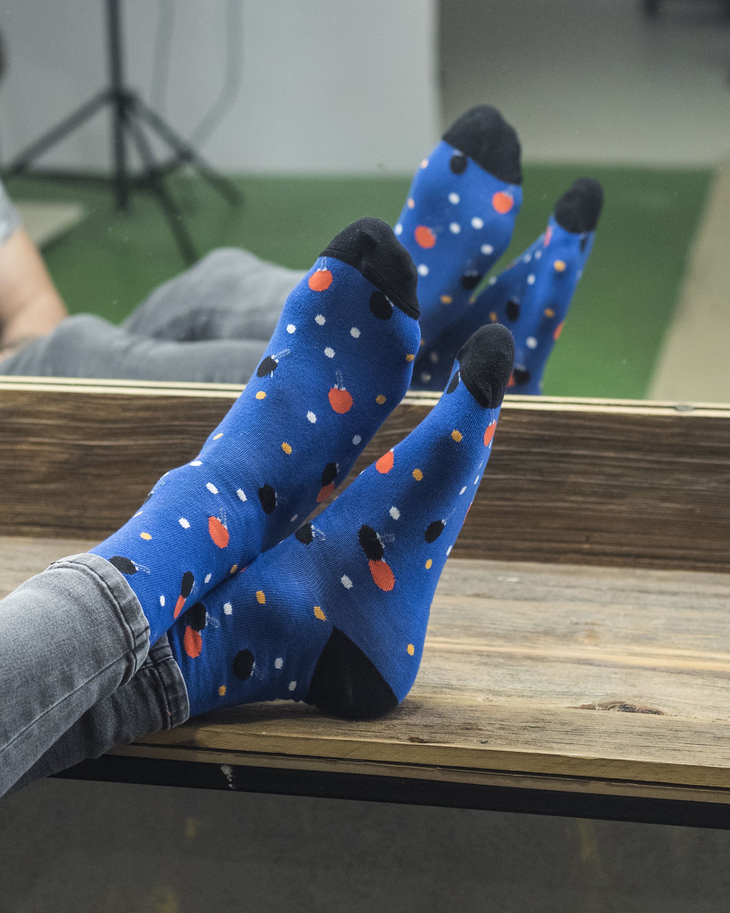 Men's Ping Pong Socks featuring colorful designs and a soft cotton blend for comfort.