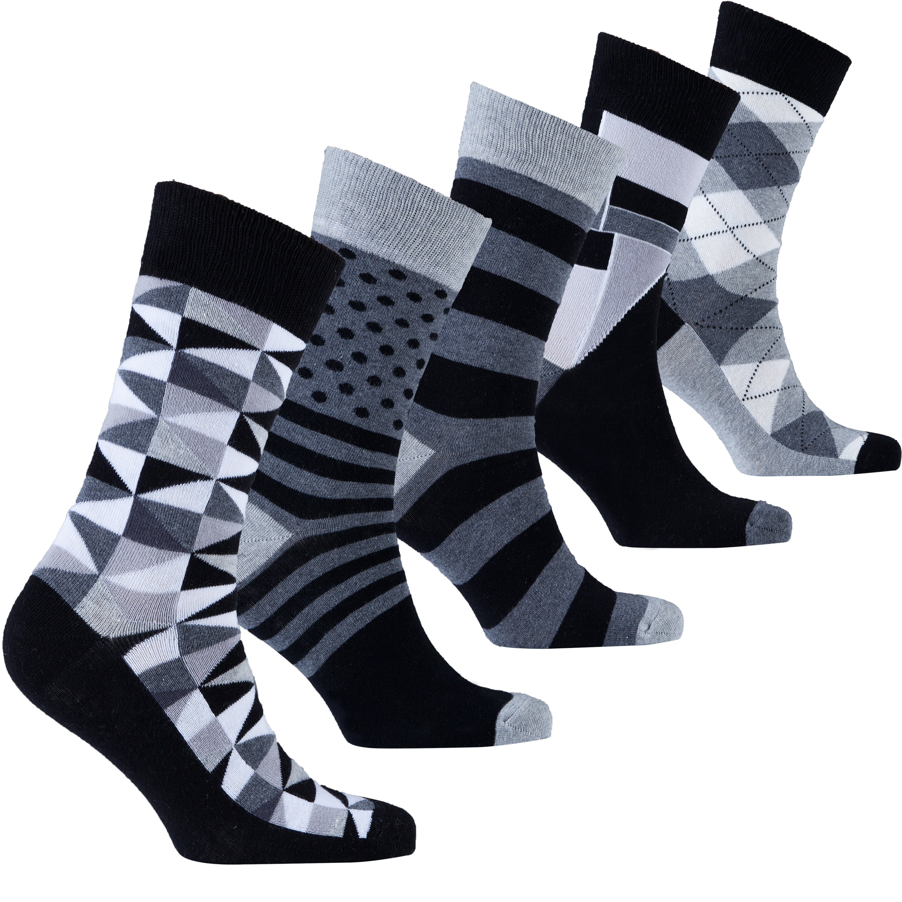 Men's Popular Mix Set Socks featuring colorful designs and premium cotton material, perfect for stylish comfort.