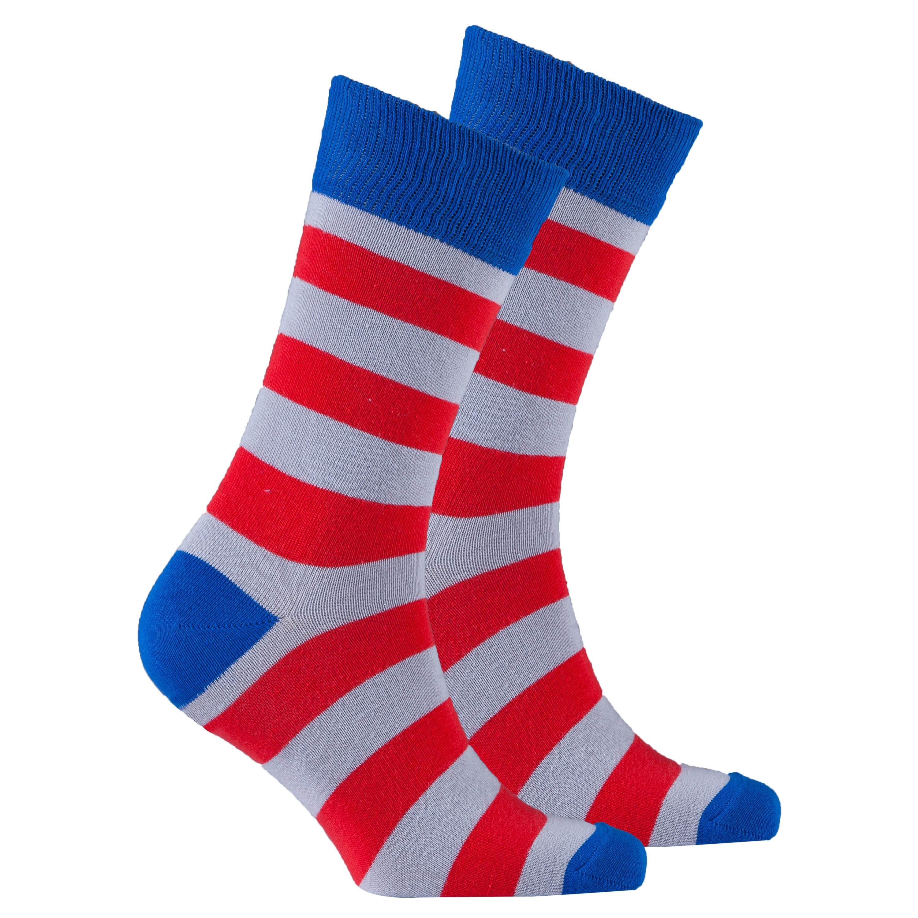 Men's Red Armour Stripe Socks featuring a vibrant red color and stylish stripe pattern, made from soft Turkish cotton for comfort.