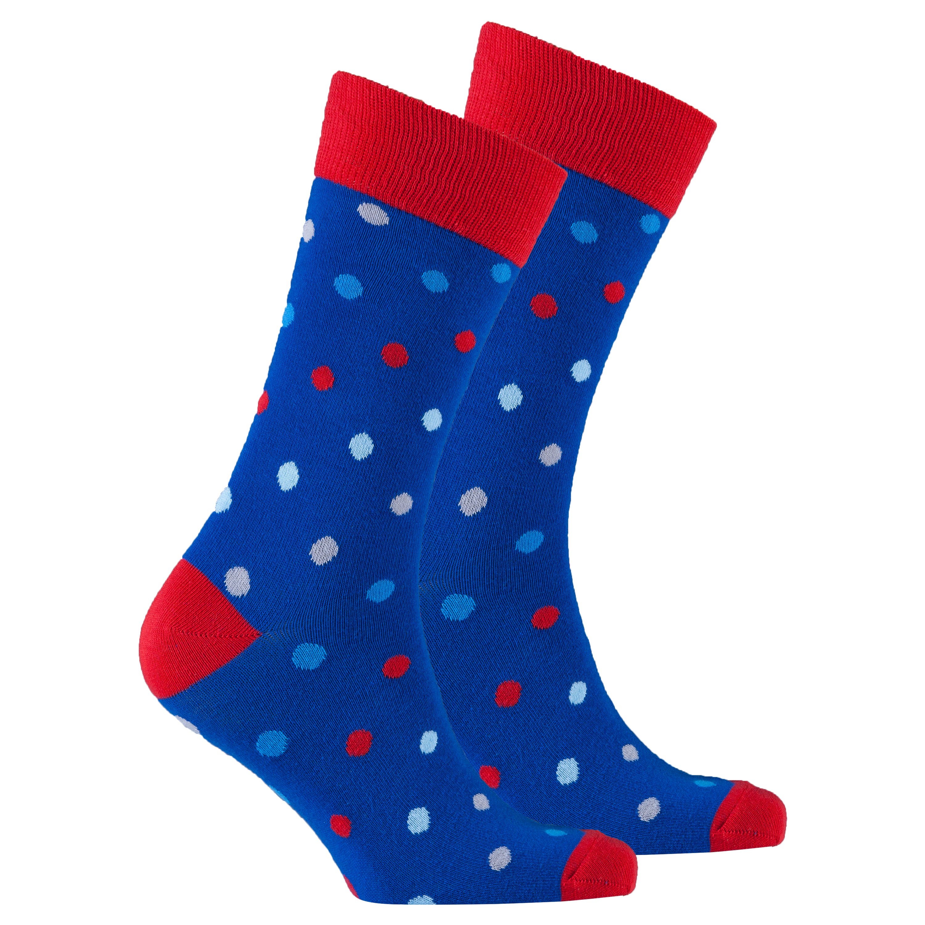 Men's Red Sea Dot Socks featuring a vibrant red color with playful dot patterns, made from soft Turkish cotton for comfort.