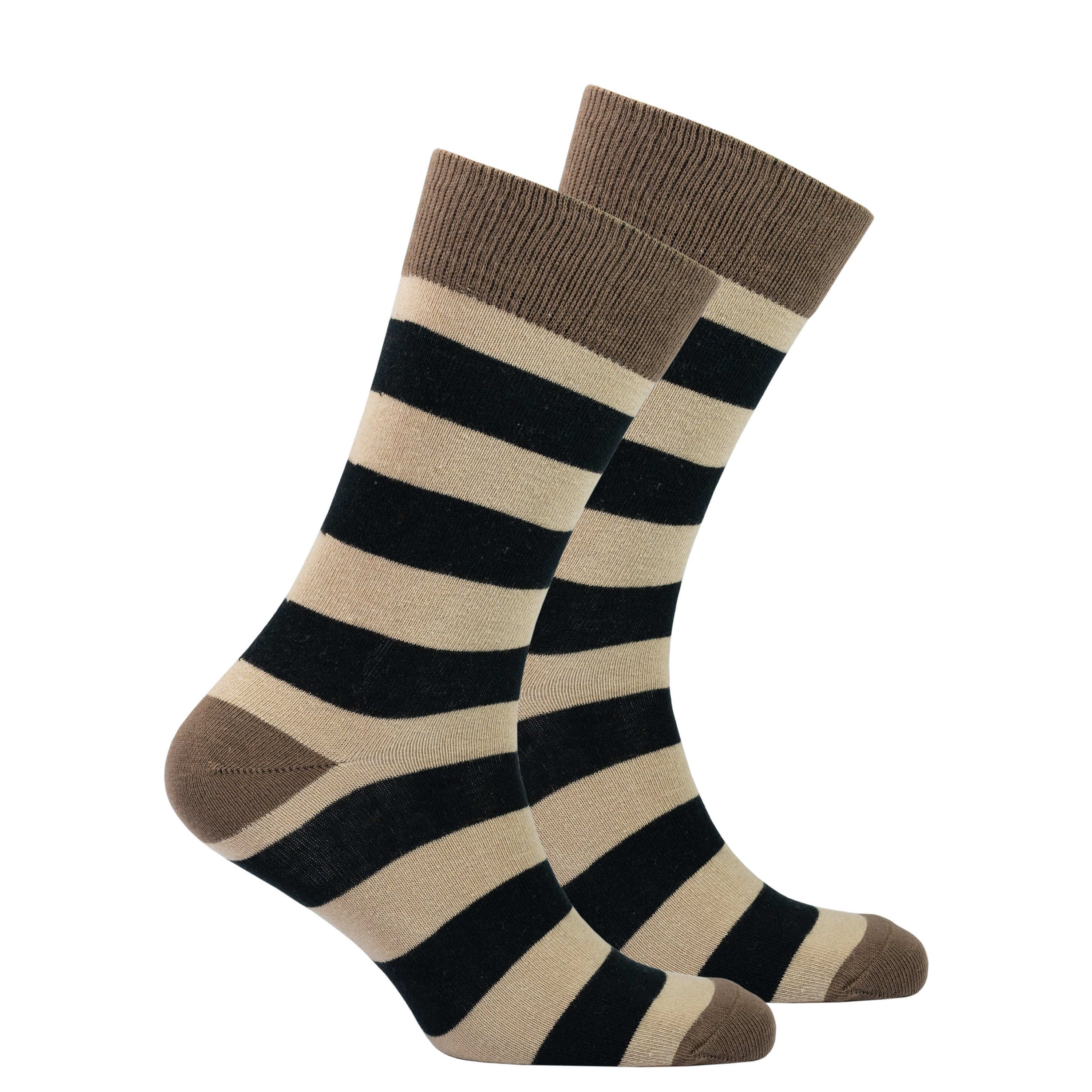 Men's Sand Stripe Socks featuring colorful designs and soft Turkish cotton for comfort.