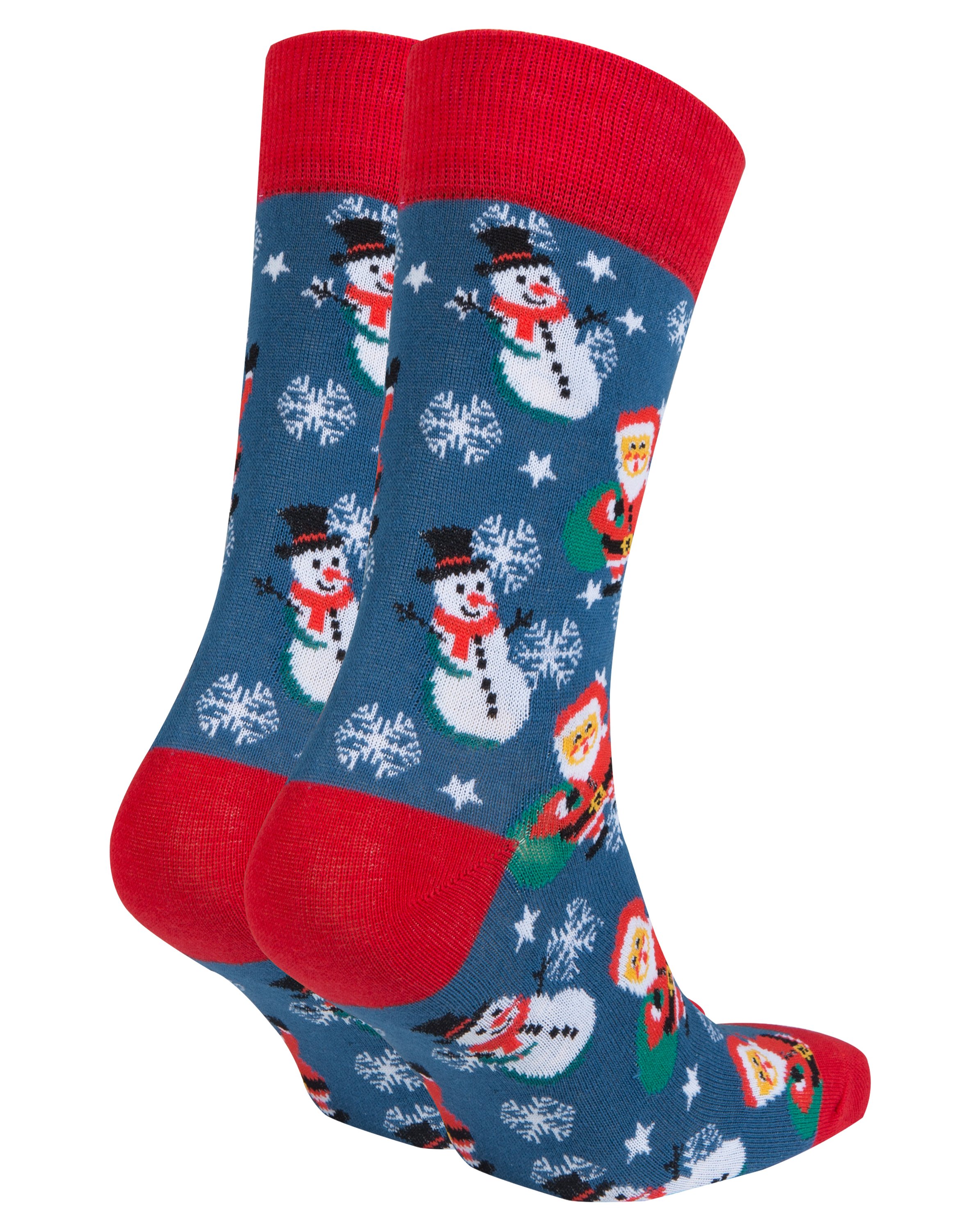 Men's Santa Socks featuring a festive design, made from soft combed cotton for comfort.