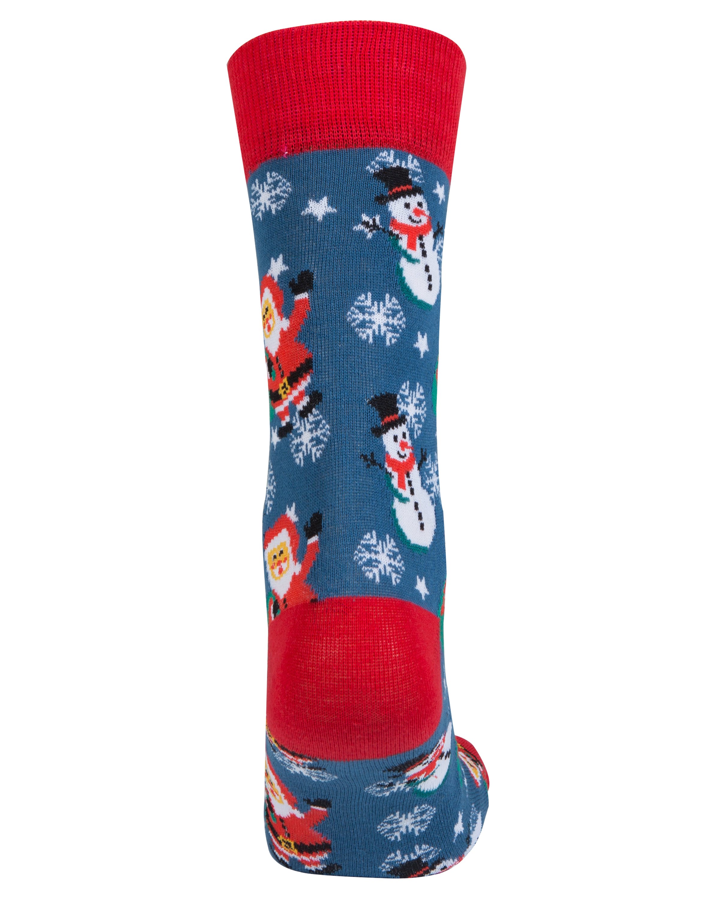 Men's Santa Socks featuring a festive design, made from soft combed cotton for comfort.