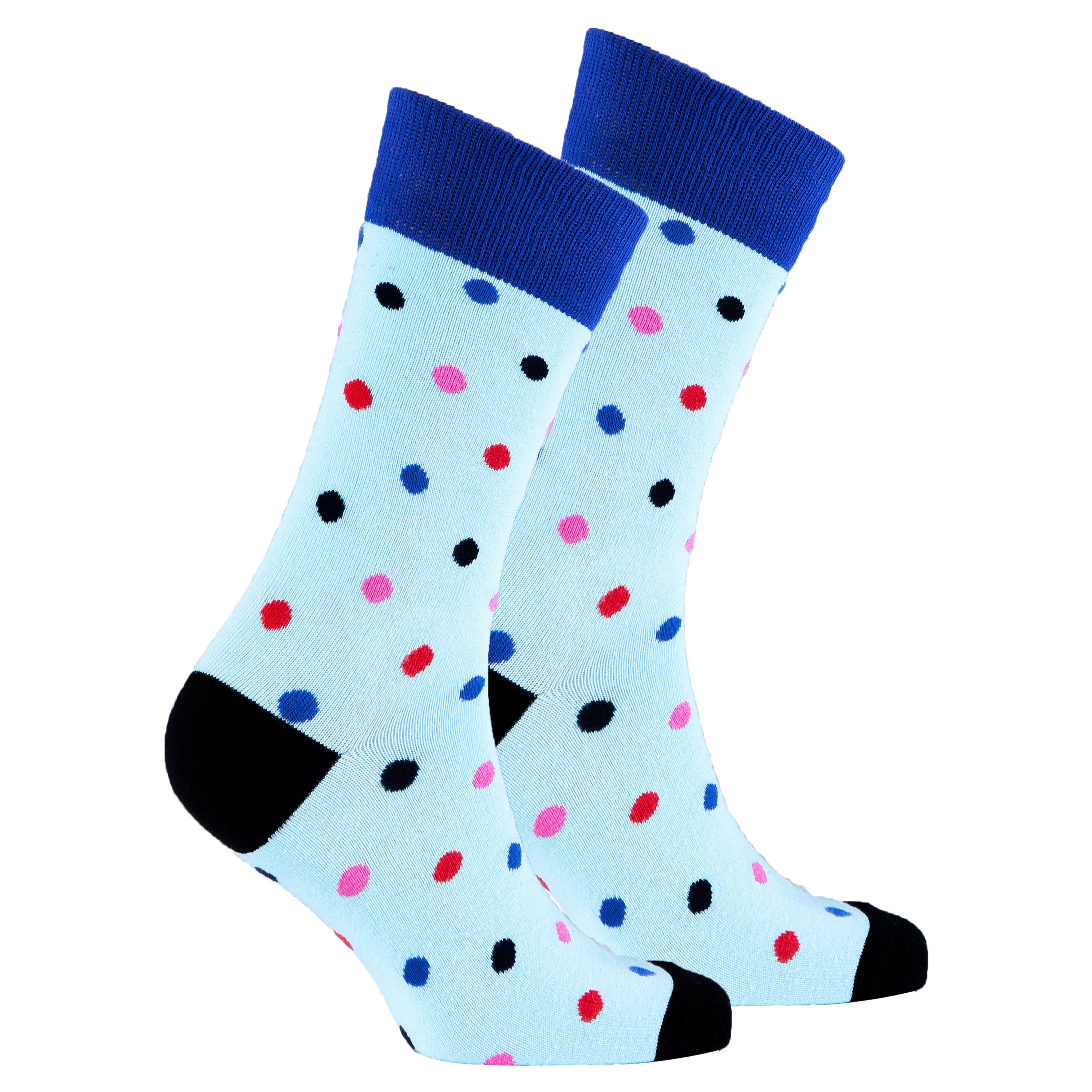 Men's Sky Blue Socks featuring a vibrant color and trendy patterns, made from soft Turkish cotton for comfort.