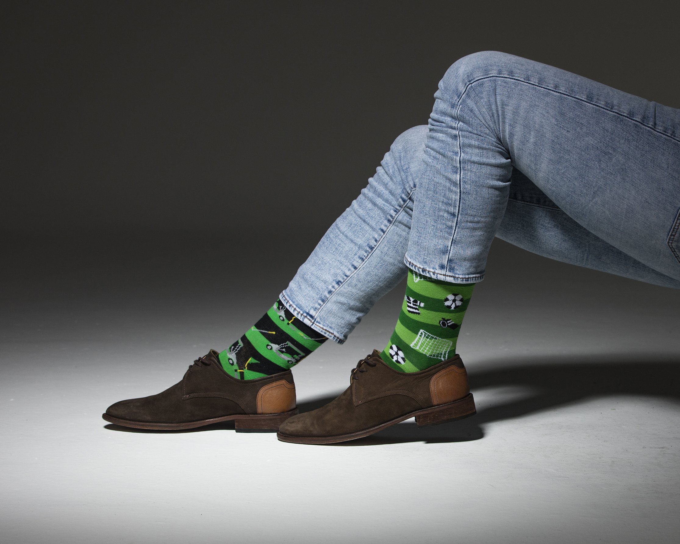 Colorful and trendy Men's Soccer Socks made from soft Turkish cotton, featuring a unique design for style and comfort.