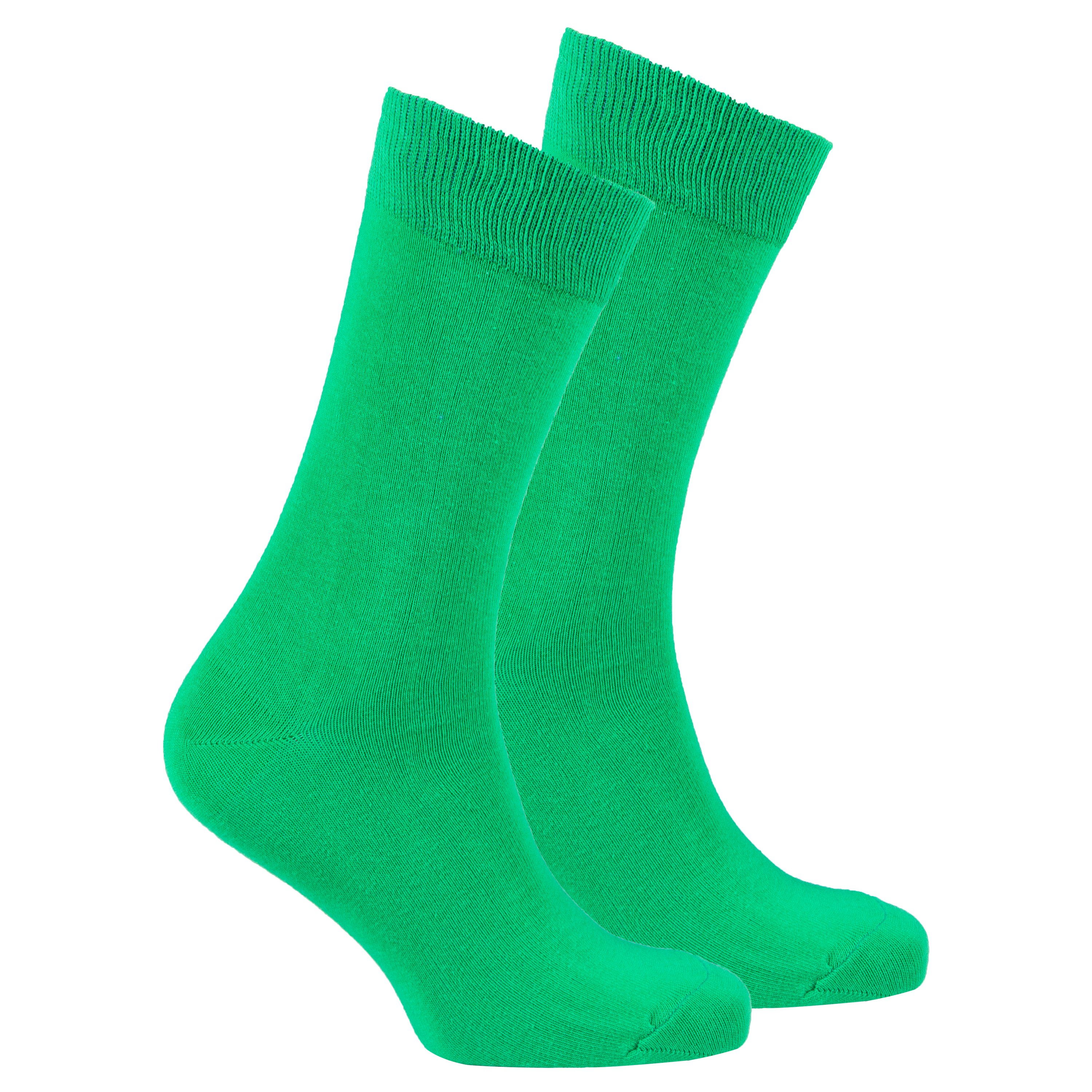 Men's Solid Green Socks made from soft Turkish cotton, featuring a trendy design for comfort and style.