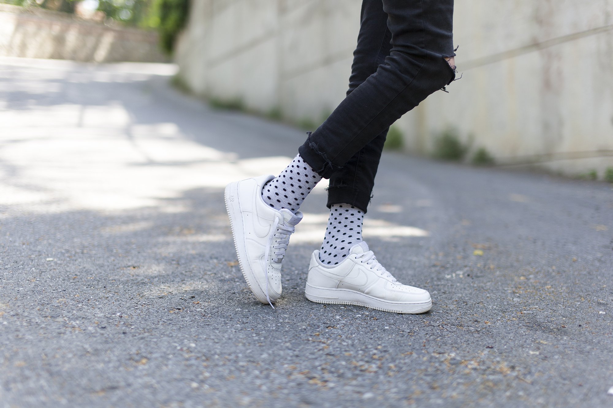 Men's Solid Grey Dot Socks featuring a trendy design with soft cotton fabric for comfort.