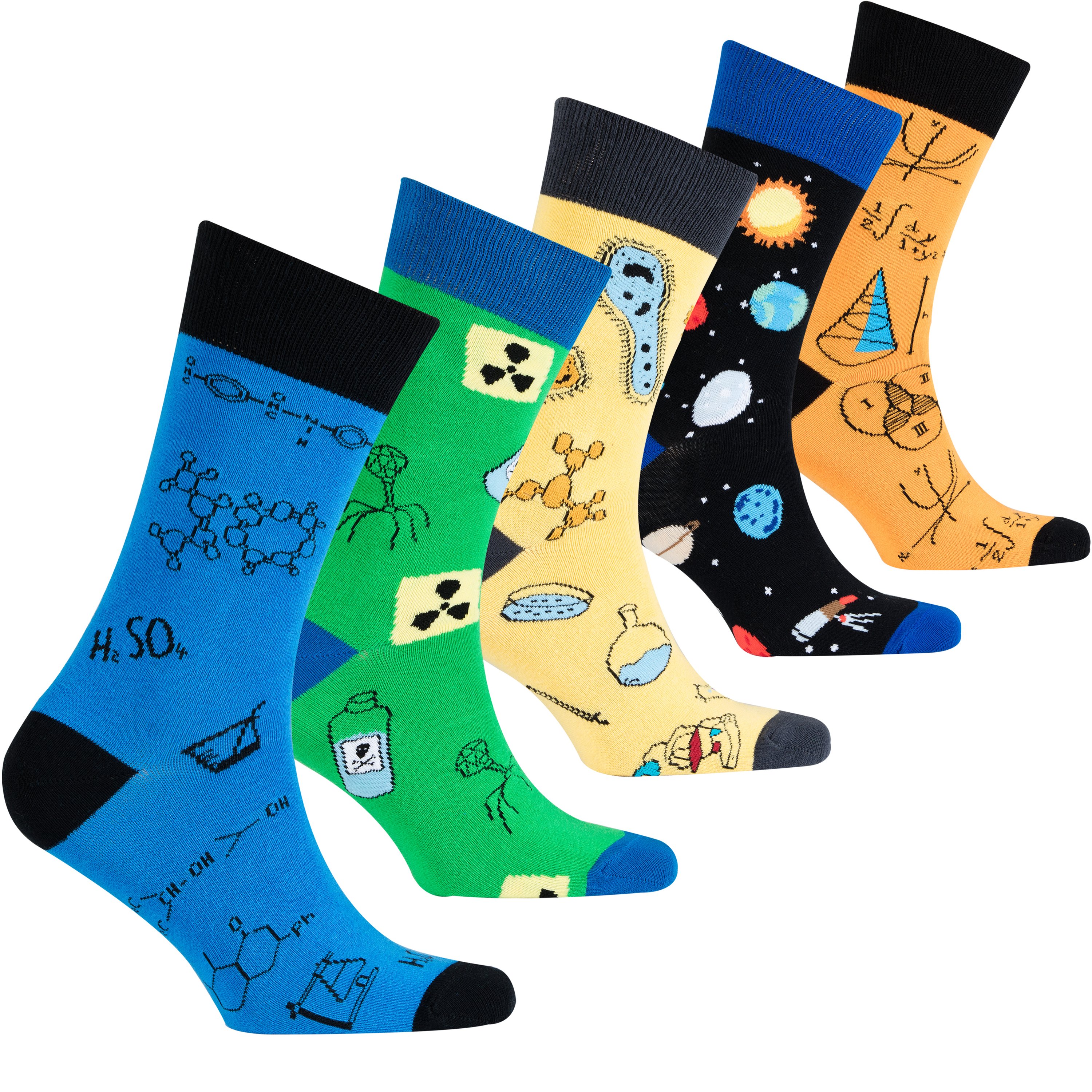 Men's Stem Series Socks featuring colorful designs and premium Turkish cotton for comfort and style.