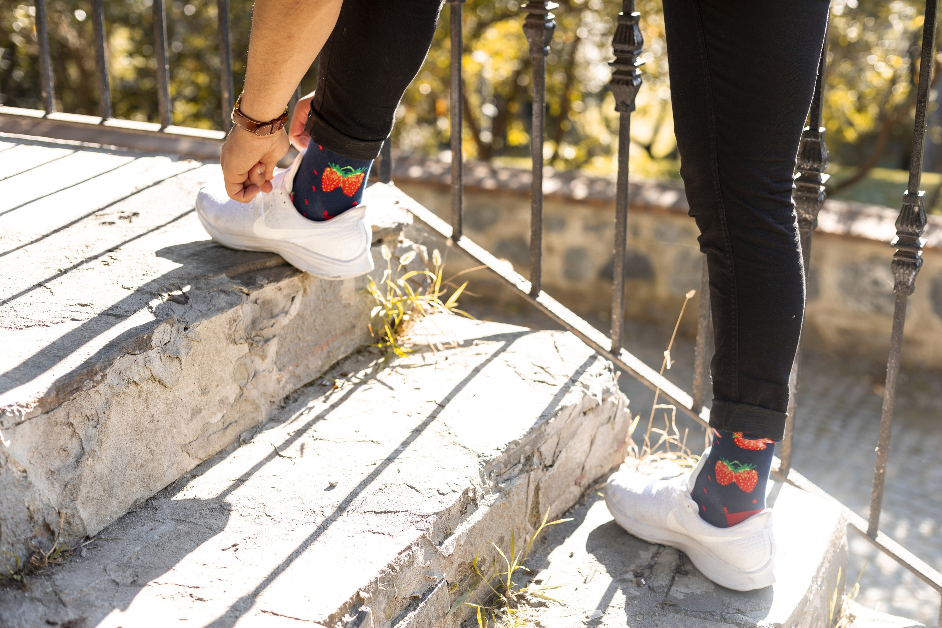 Men's Strawberry Socks featuring a colorful strawberry design, made from soft Turkish cotton for comfort and style.