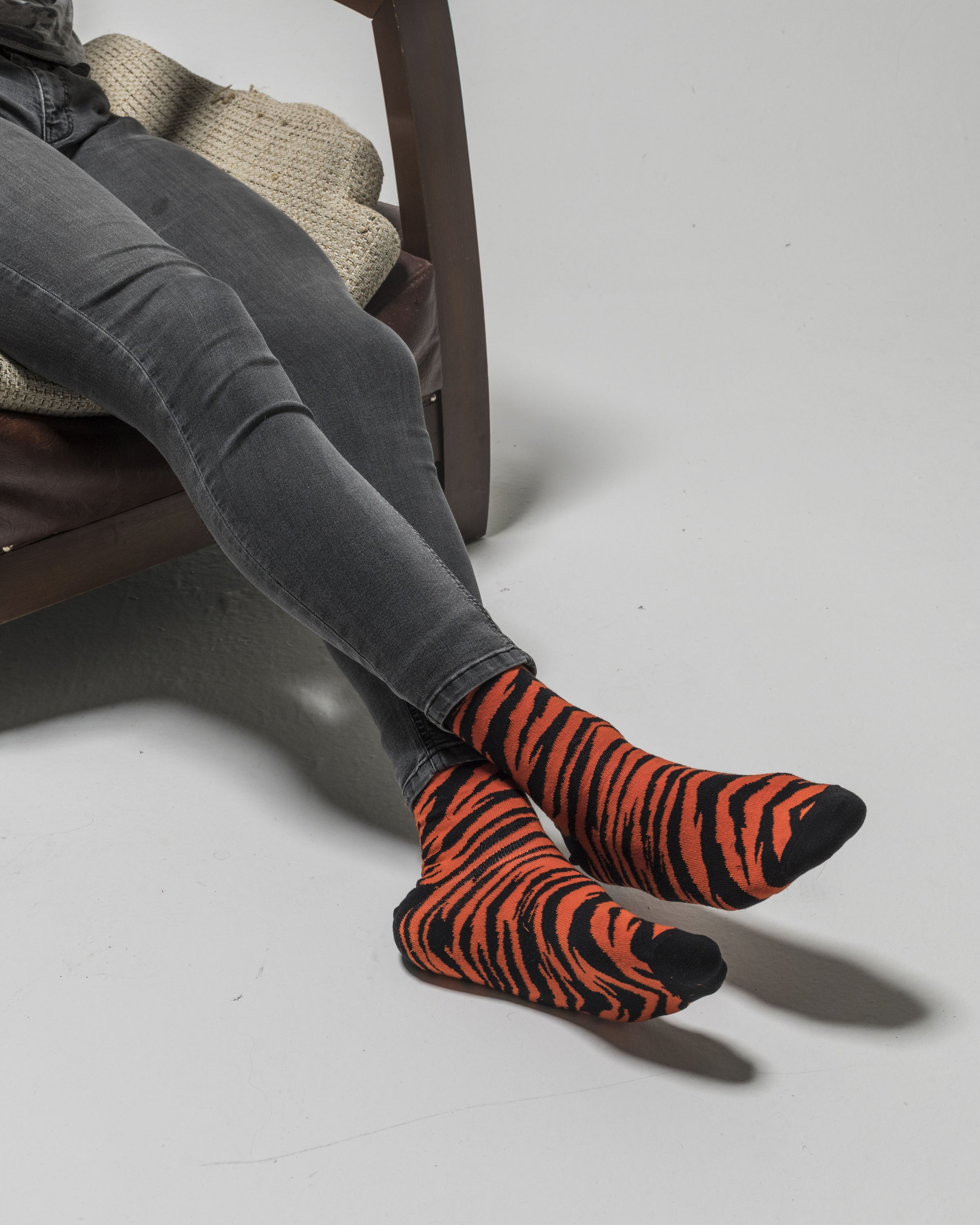 Men's Tiger Socks featuring colorful and trendy designs made from soft Turkish cotton.