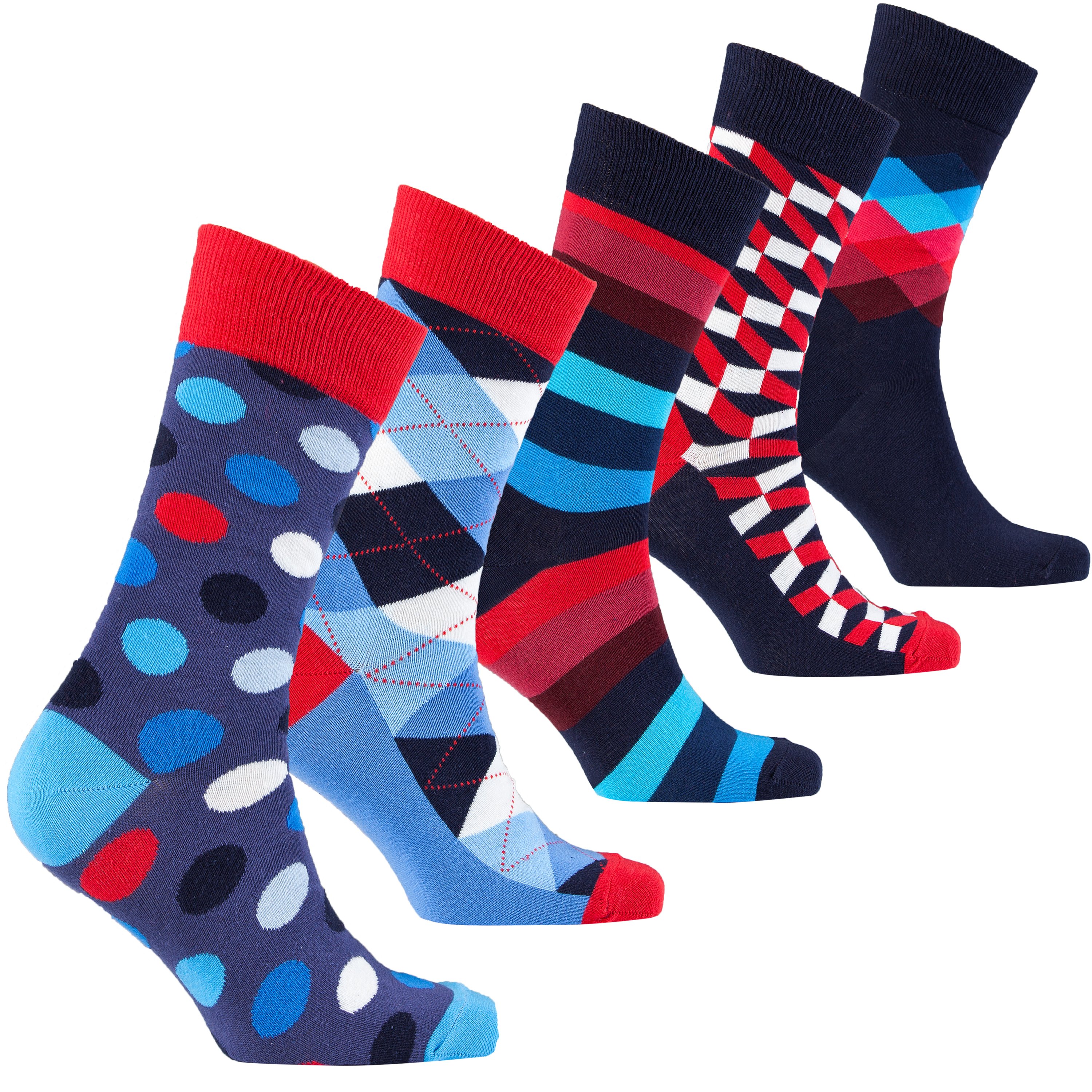 Men's Traditional Mix Set Socks featuring colorful designs and premium Turkish cotton for comfort and style.