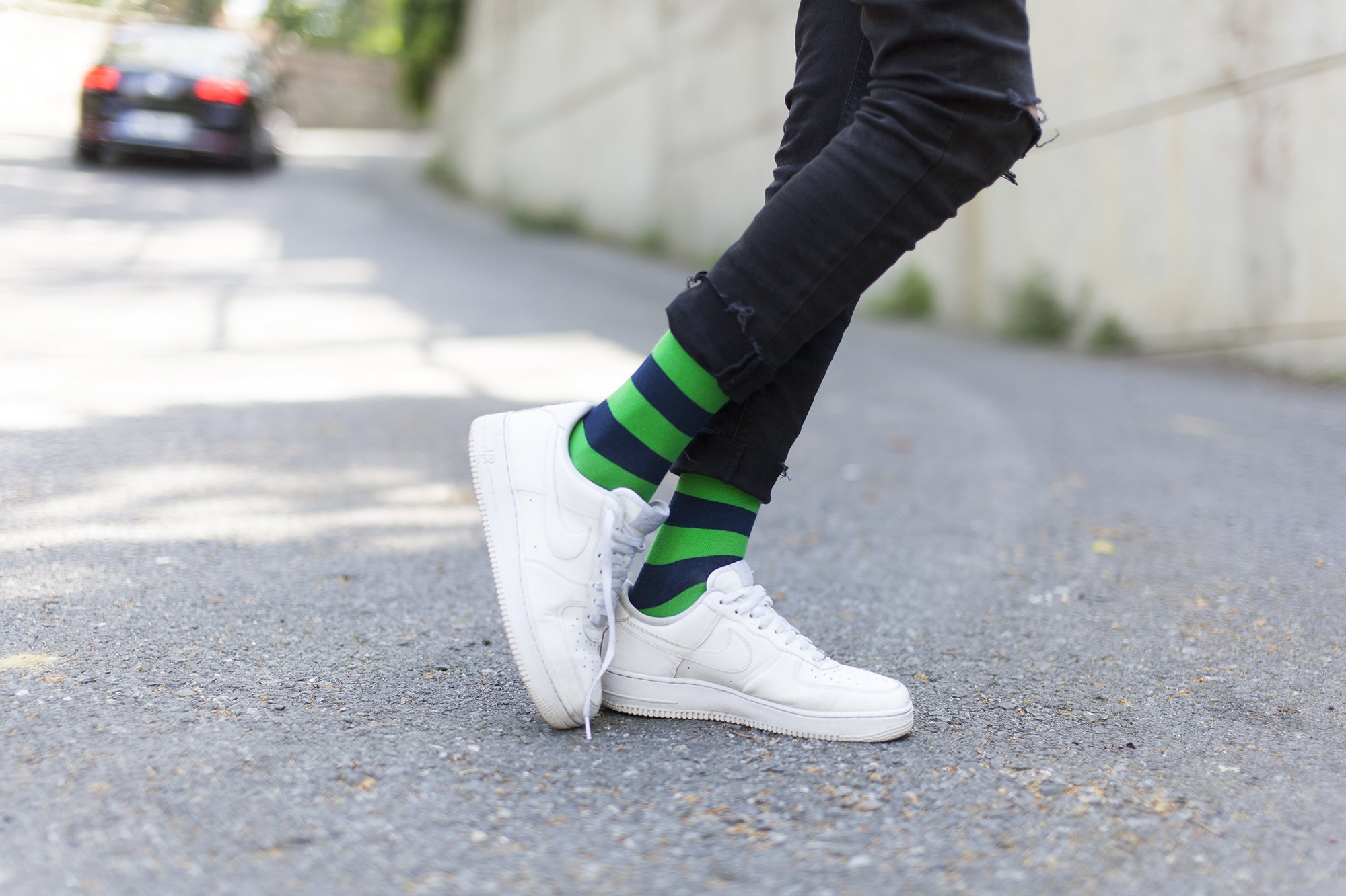 Men's Trendy Stripes Socks featuring colorful designs and premium cotton material, perfect for stylish comfort.