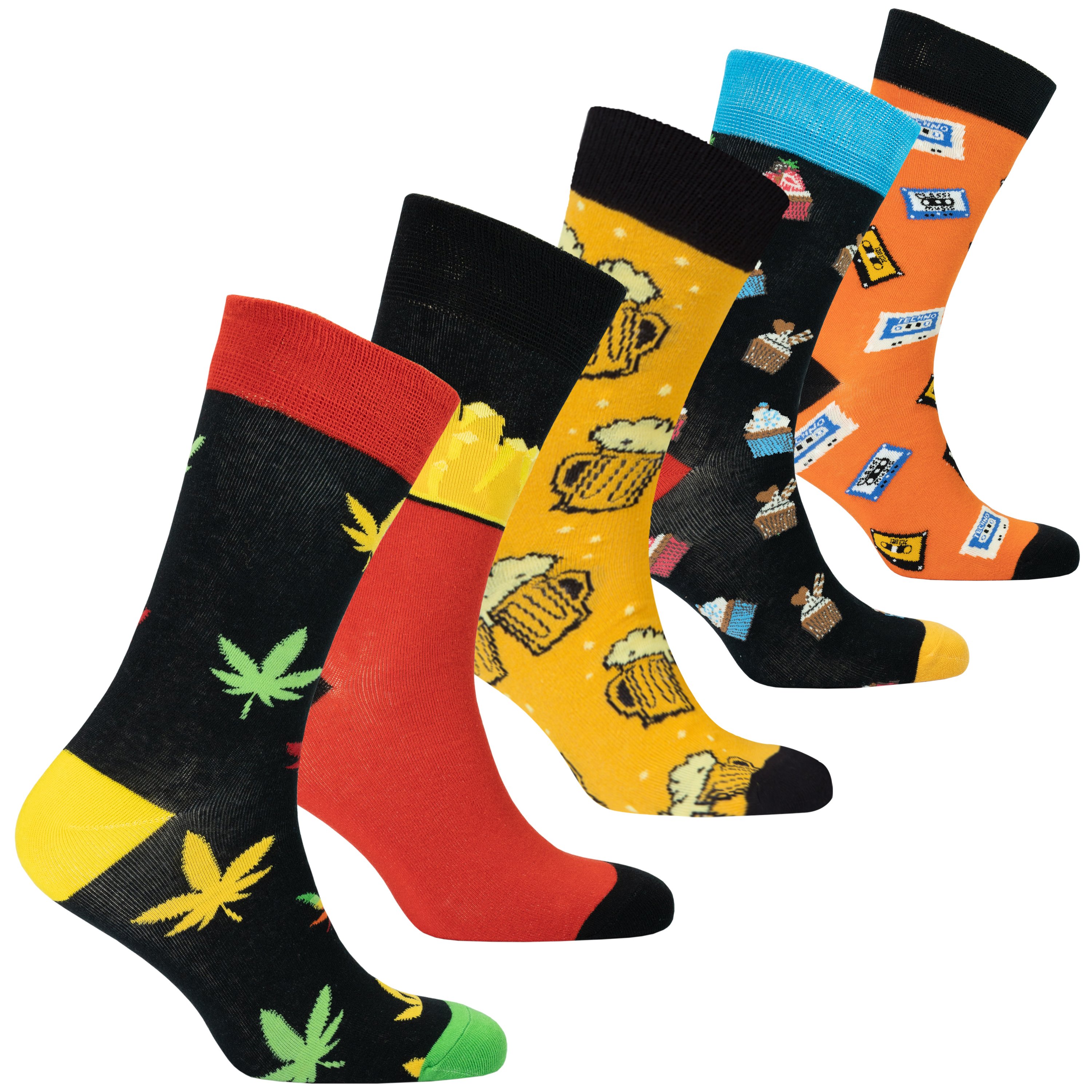 Men's U2 High Socks featuring colorful designs and premium Turkish cotton for comfort and style.