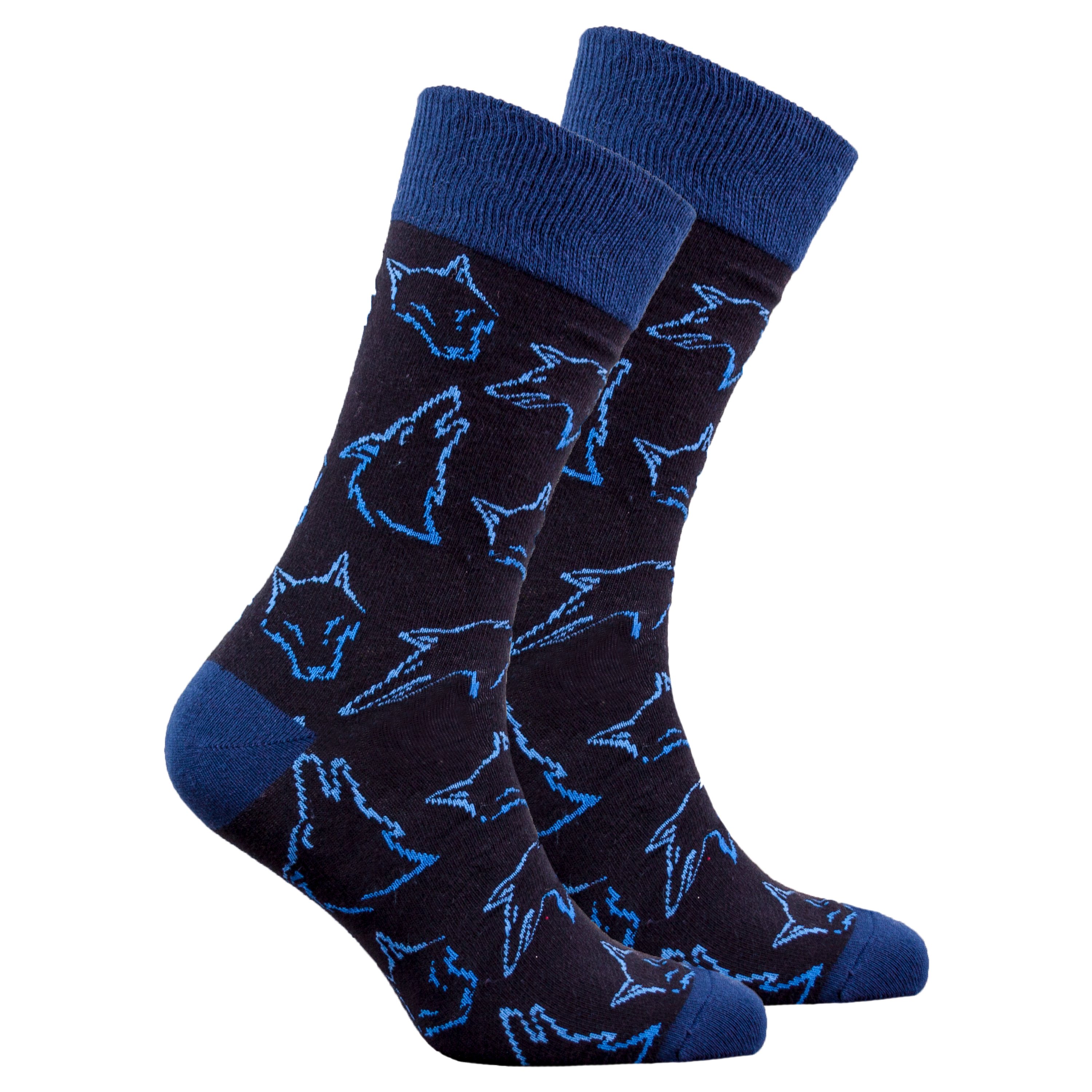 Men's Wolves Socks featuring colorful designs and made from soft Turkish cotton for comfort and style.