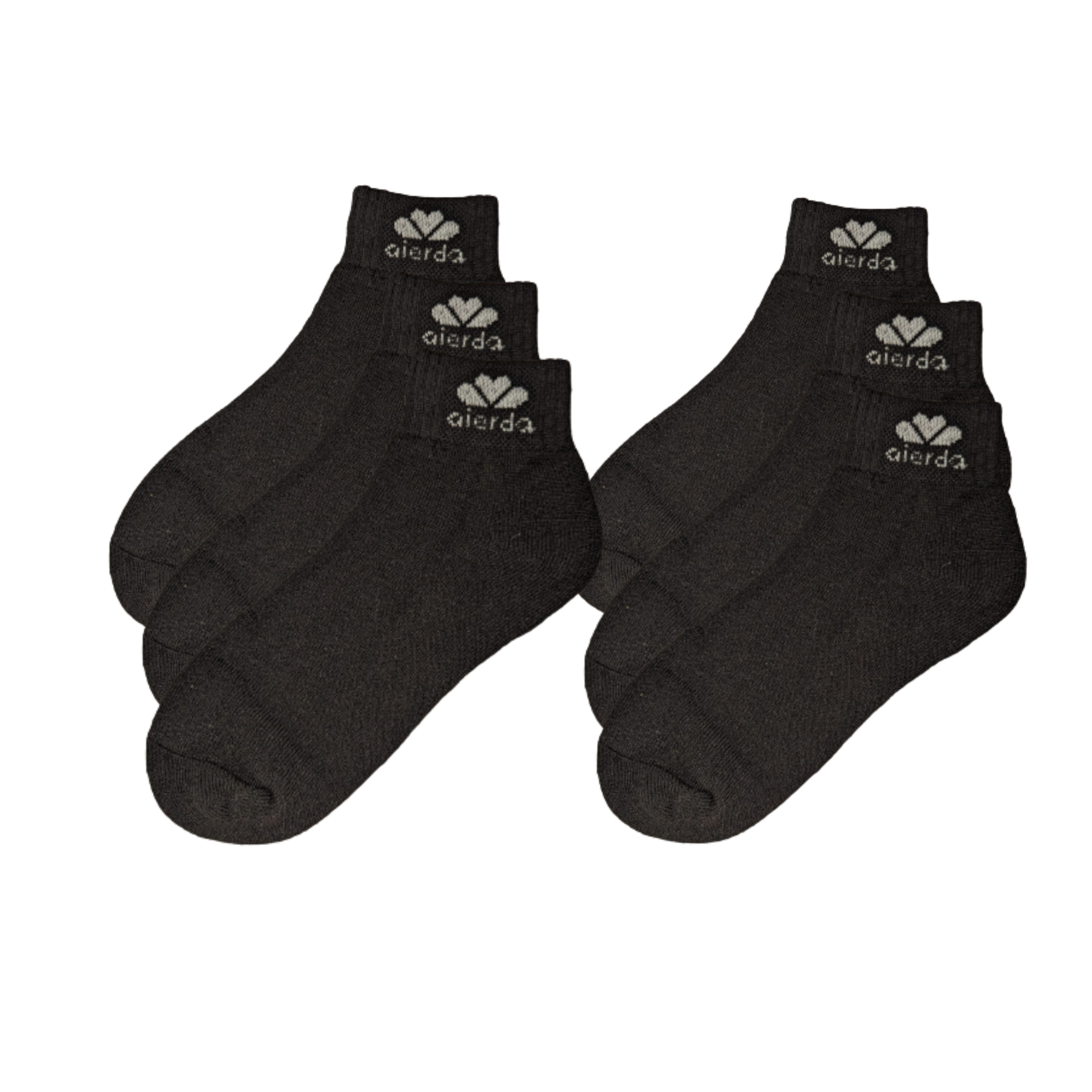 PBG Active Men's Pure Athlete Socks in black and white, showcasing ankle boot length and cotton-rich fabric.