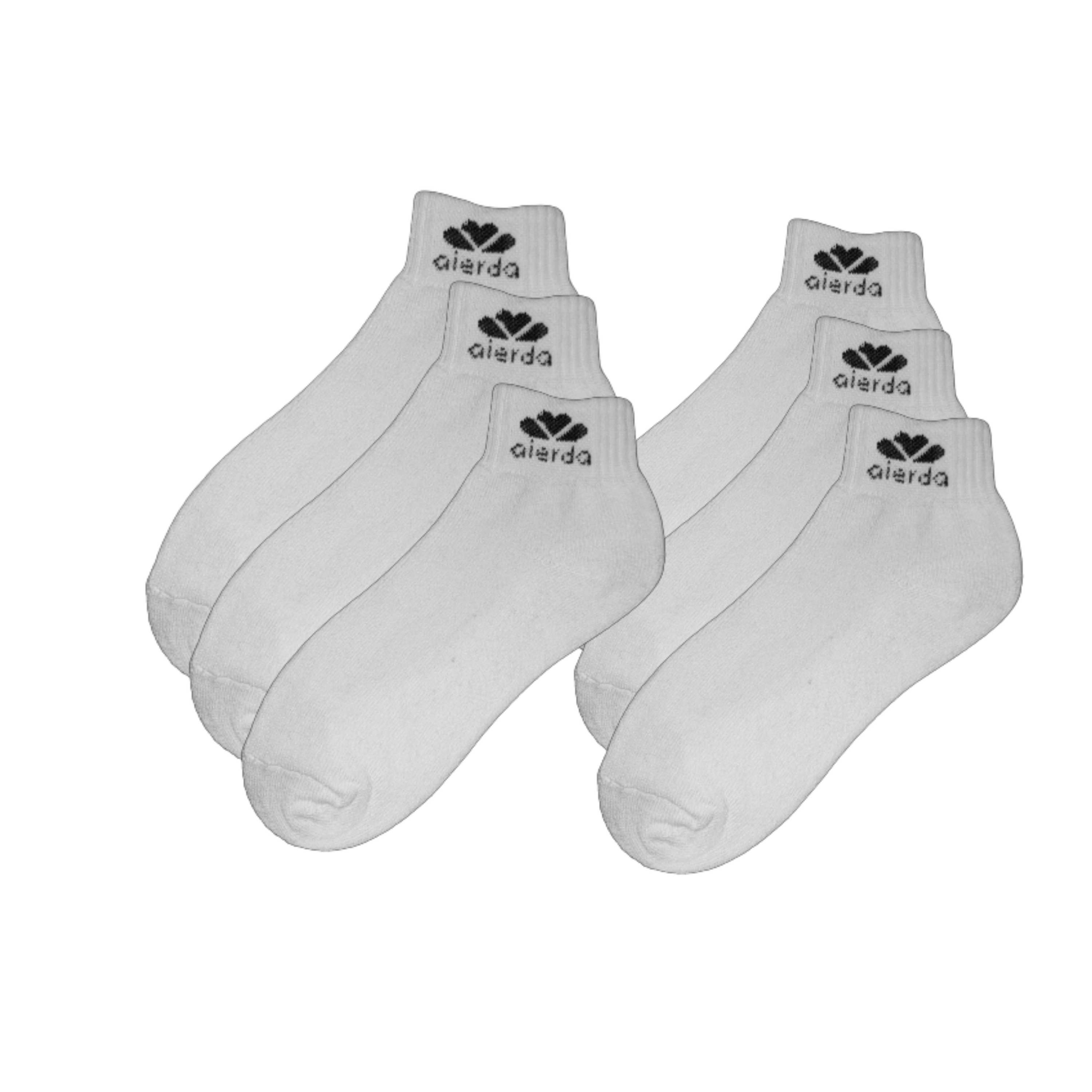 PBG Active Men's Pure Athlete Socks in black and white, showcasing ankle boot length and cotton-rich fabric.