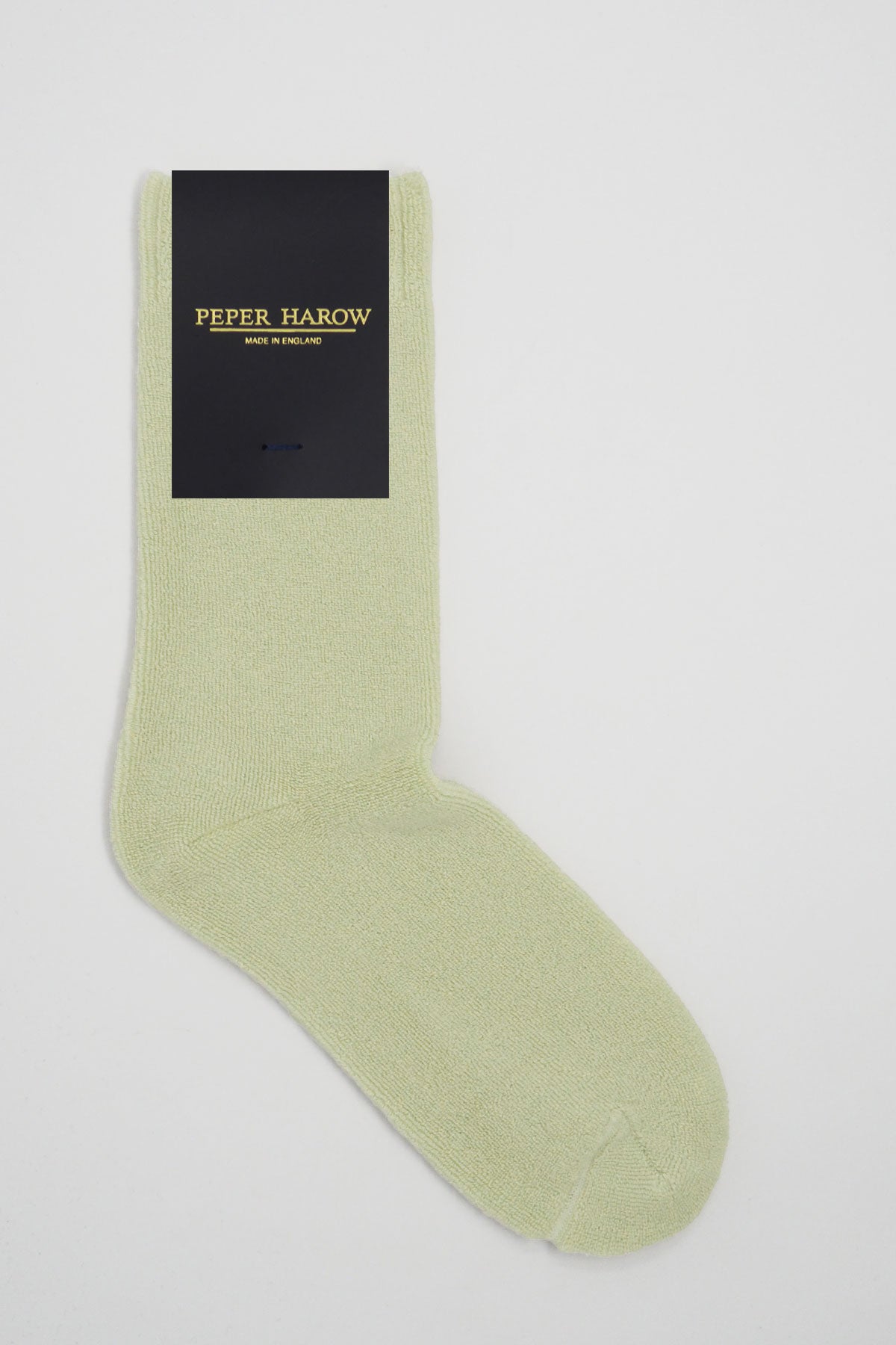 Cream Ribbed Cuff men's bed socks made from luxurious Supima cotton, featuring a seamless toe and ribbed cuff for added comfort.