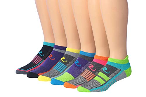 Ronnox Men's 6-Pairs Low Cut Running Socks displayed in various colors, showcasing their athletic design and low cut style.