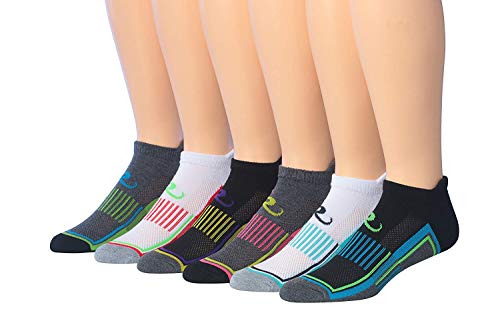 Ronnox Men's 6-Pairs Low Cut Running Socks displayed in various colors, showcasing their athletic design and comfort features.