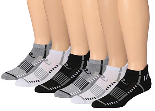 Ronnox Men's 6-Pairs Low Cut Running Socks displayed in various colors, showcasing their low cut design and performance features.