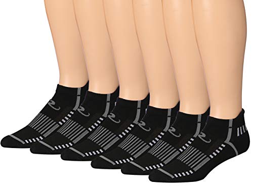 Ronnox Men's 6-Pairs Low Cut Running Socks in various colors, showcasing their low cut design and performance tab.