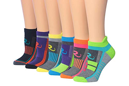 Ronnox Women's 6-Pairs Low Cut Running Socks in various colors, showcasing their low cut design and athletic performance features.