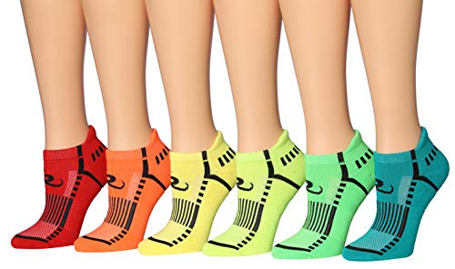 Ronnox Women's 6-Pairs Low Cut Running Socks in various colors, showcasing their low cut design and athletic performance features.