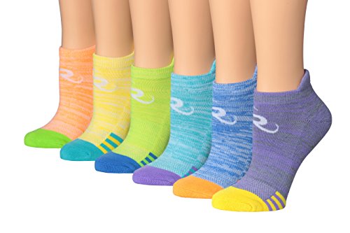 Ronnox Women's 6-Pairs Low Cut Running Socks in various colors, showcasing their athletic design and comfort features.