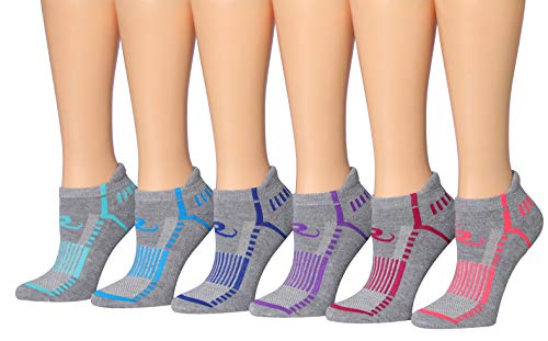 Ronnox Women's 6-Pairs Low Cut Running Socks in various colors, showcasing their low cut design and athletic performance features.