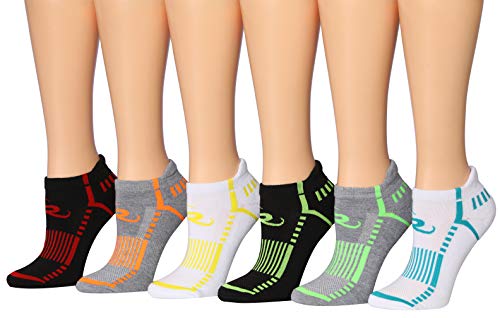 Ronnox Women's 6-Pairs Low Cut Running & Athletic Performance Tab socks in various colors, showcasing their low cut design and comfortable fit.