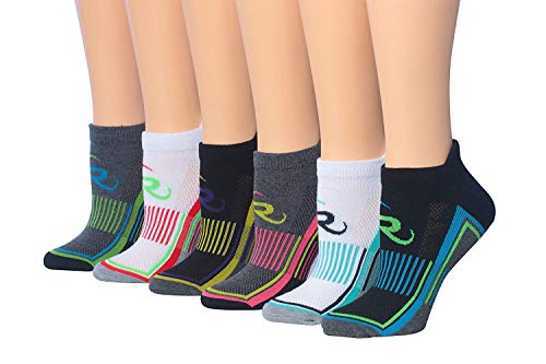 Ronnox Women's 6-Pairs Low Cut Running Socks in various colors, showcasing their low cut design and athletic performance features.