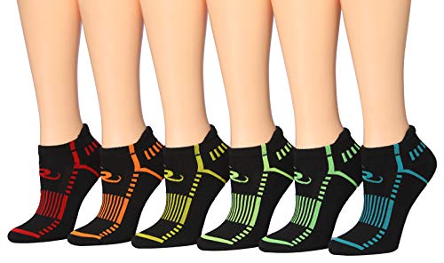 Ronnox Women's 6-Pairs Low Cut Running Socks in various colors, showcasing their low cut design and athletic performance features.